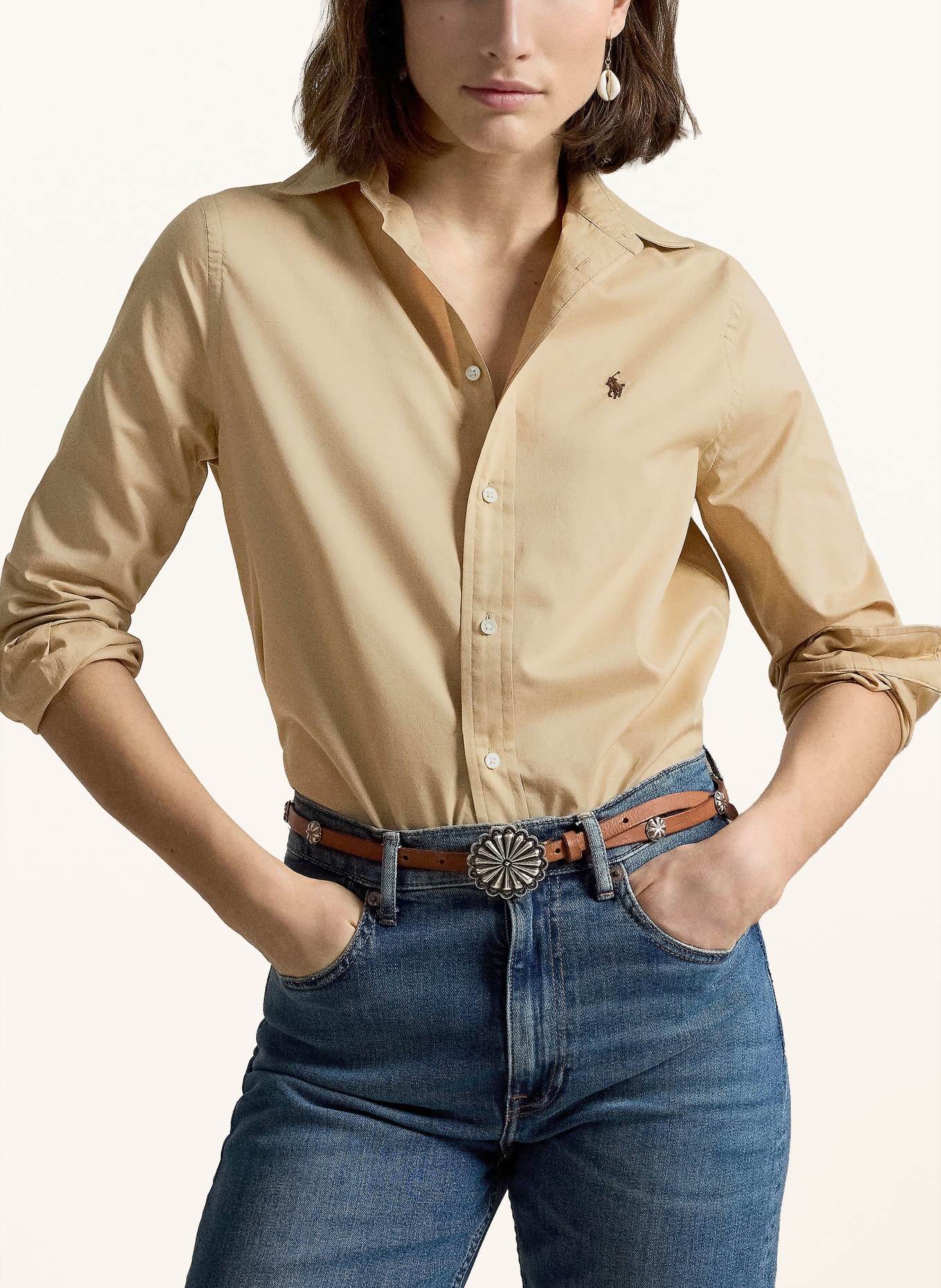 POLO RALPH LAUREN Skjortblus: BEIGE