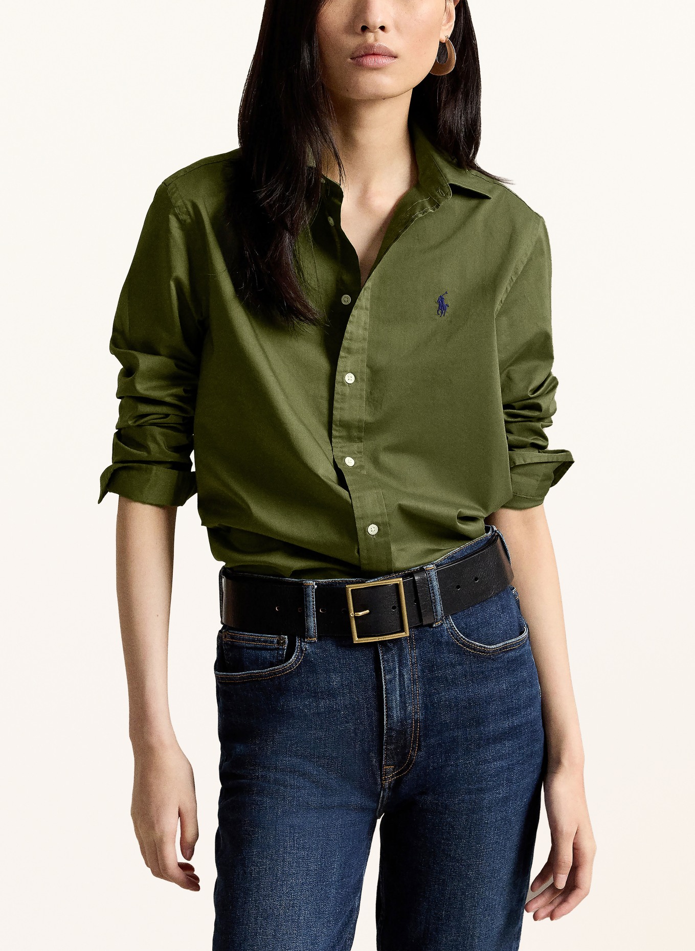 POLO RALPH LAUREN Skjortblus: OLIVGRÖN