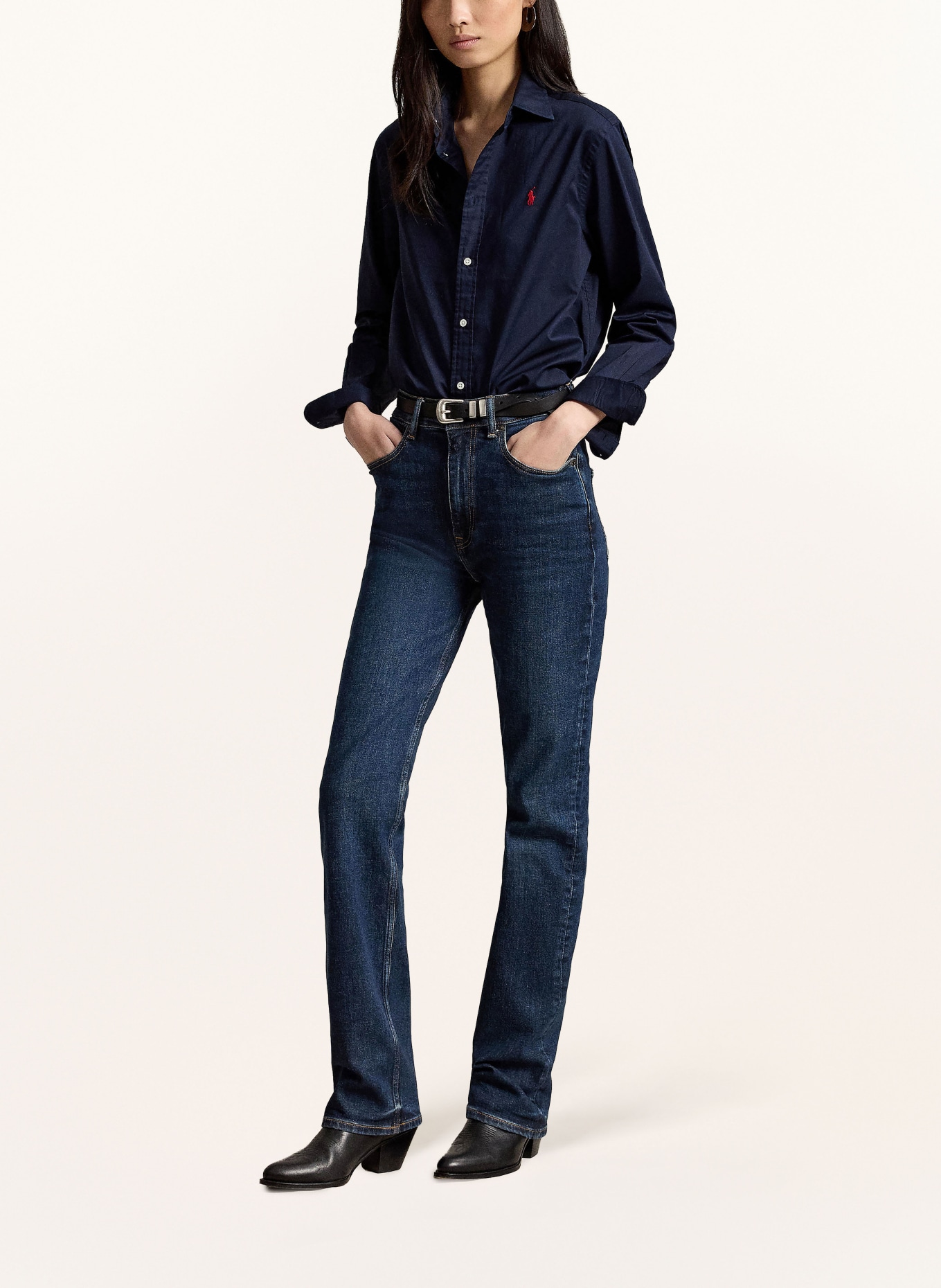 POLO RALPH LAUREN Skjortblus: MÖRKBLÅ