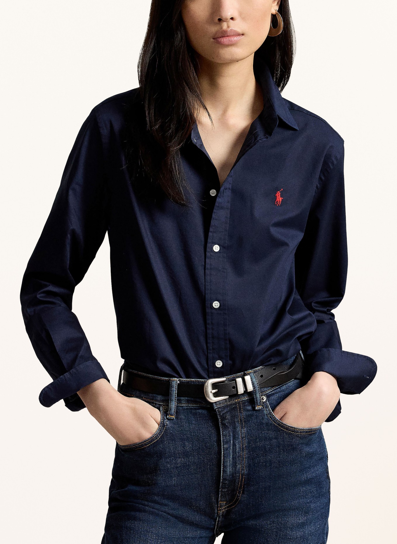 POLO RALPH LAUREN Skjortblus: MÖRKBLÅ