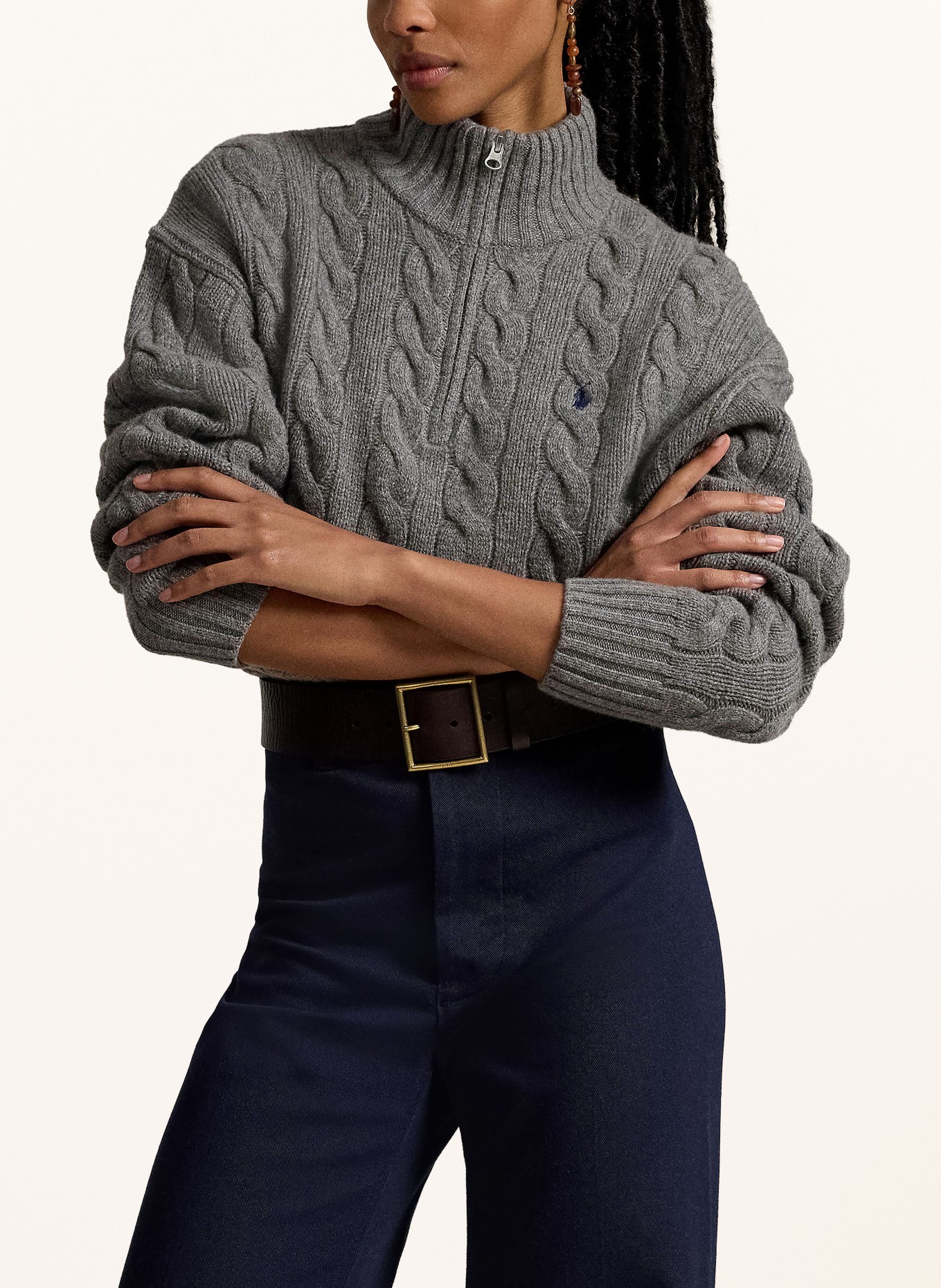 POLO RALPH LAUREN Sweter: CZIEMNOSZARY