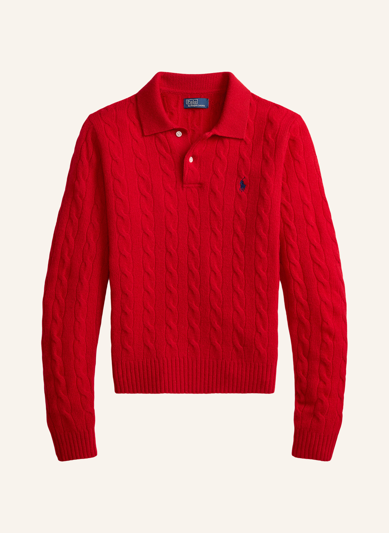 POLO RALPH LAUREN Gebreid poloshirt: ROOD