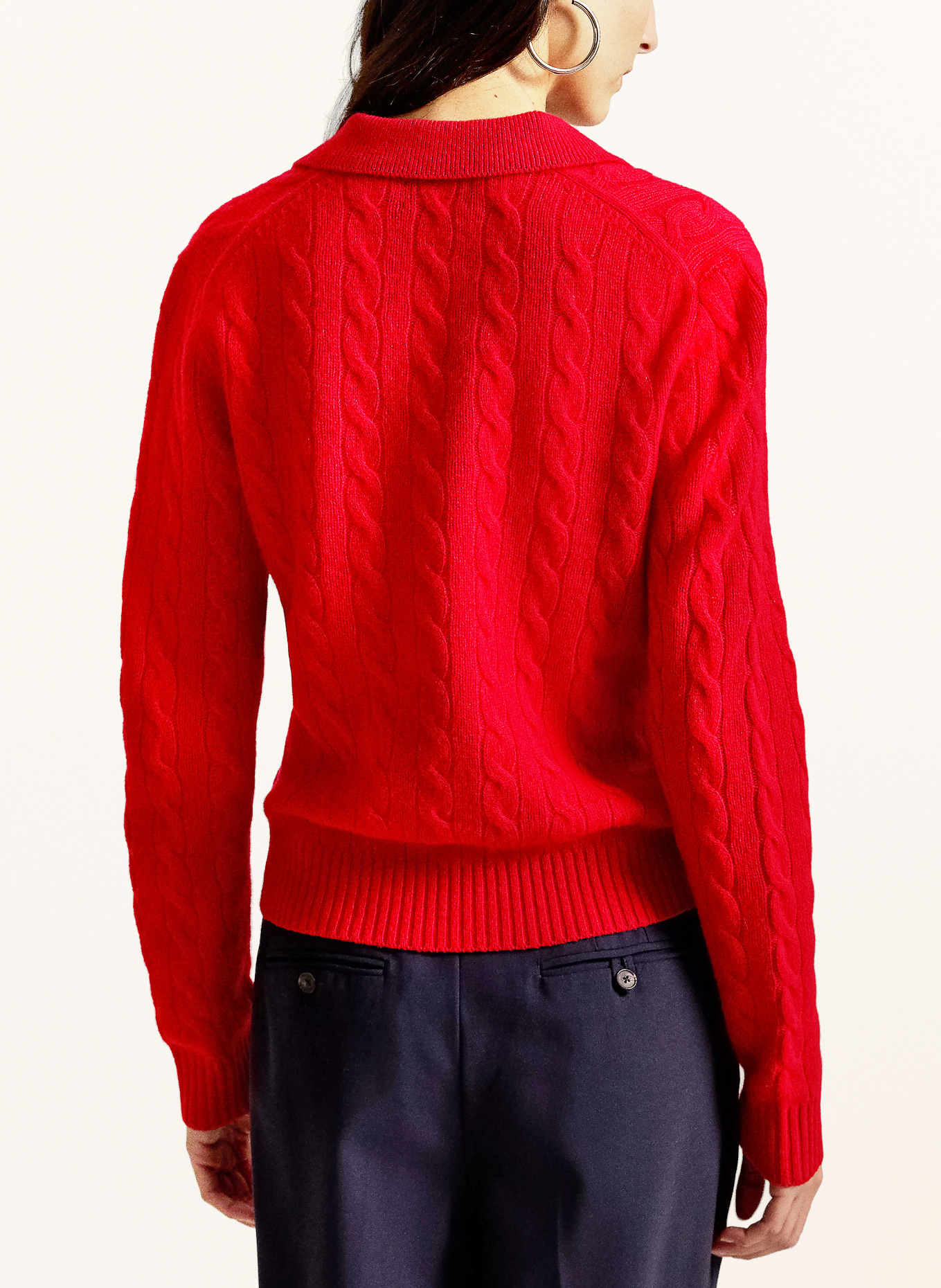 POLO RALPH LAUREN Gebreid poloshirt: ROOD