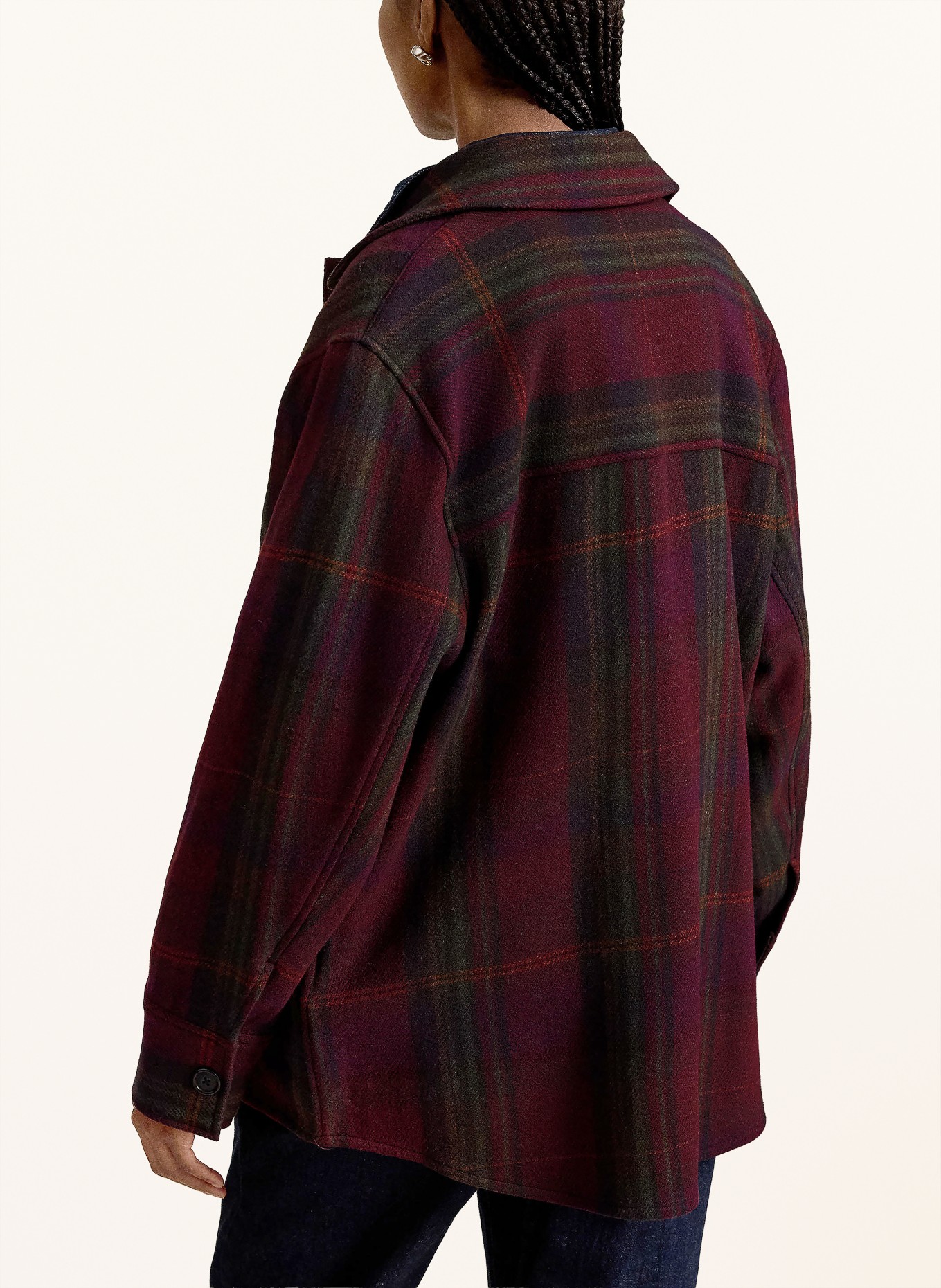 POLO RALPH LAUREN Flanell-Overshirt: DUNKELROT