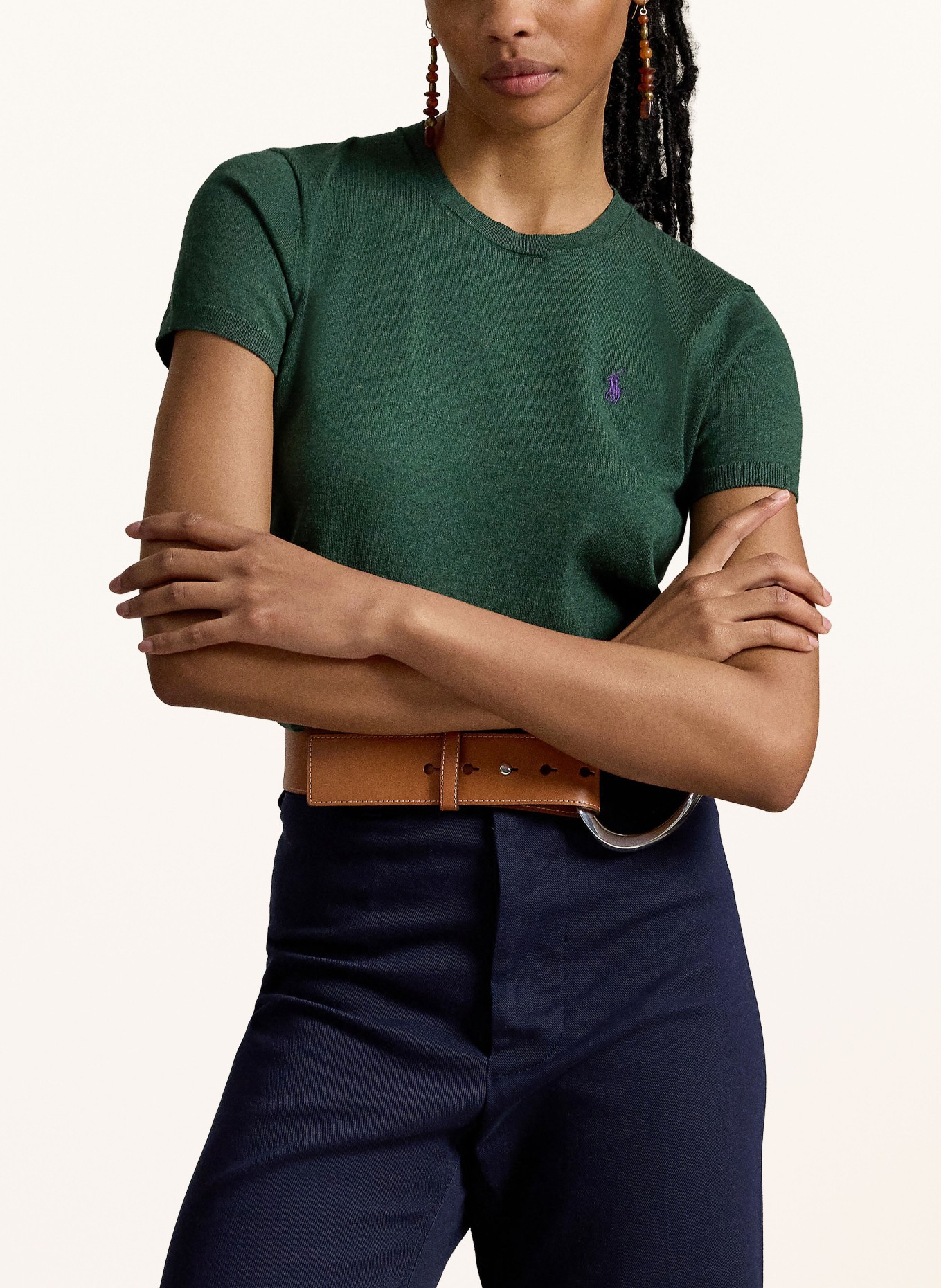 POLO RALPH LAUREN Strickshirt: DUNKELGRÜN