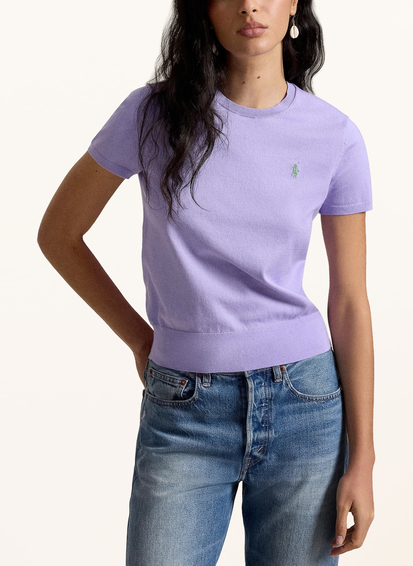 POLO RALPH LAUREN Knit shirt: LIGHT PURPLE