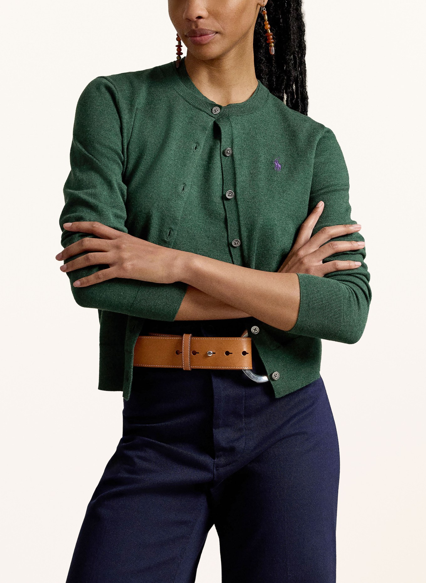 POLO RALPH LAUREN Strickjacke: DUNKELGRÜN
