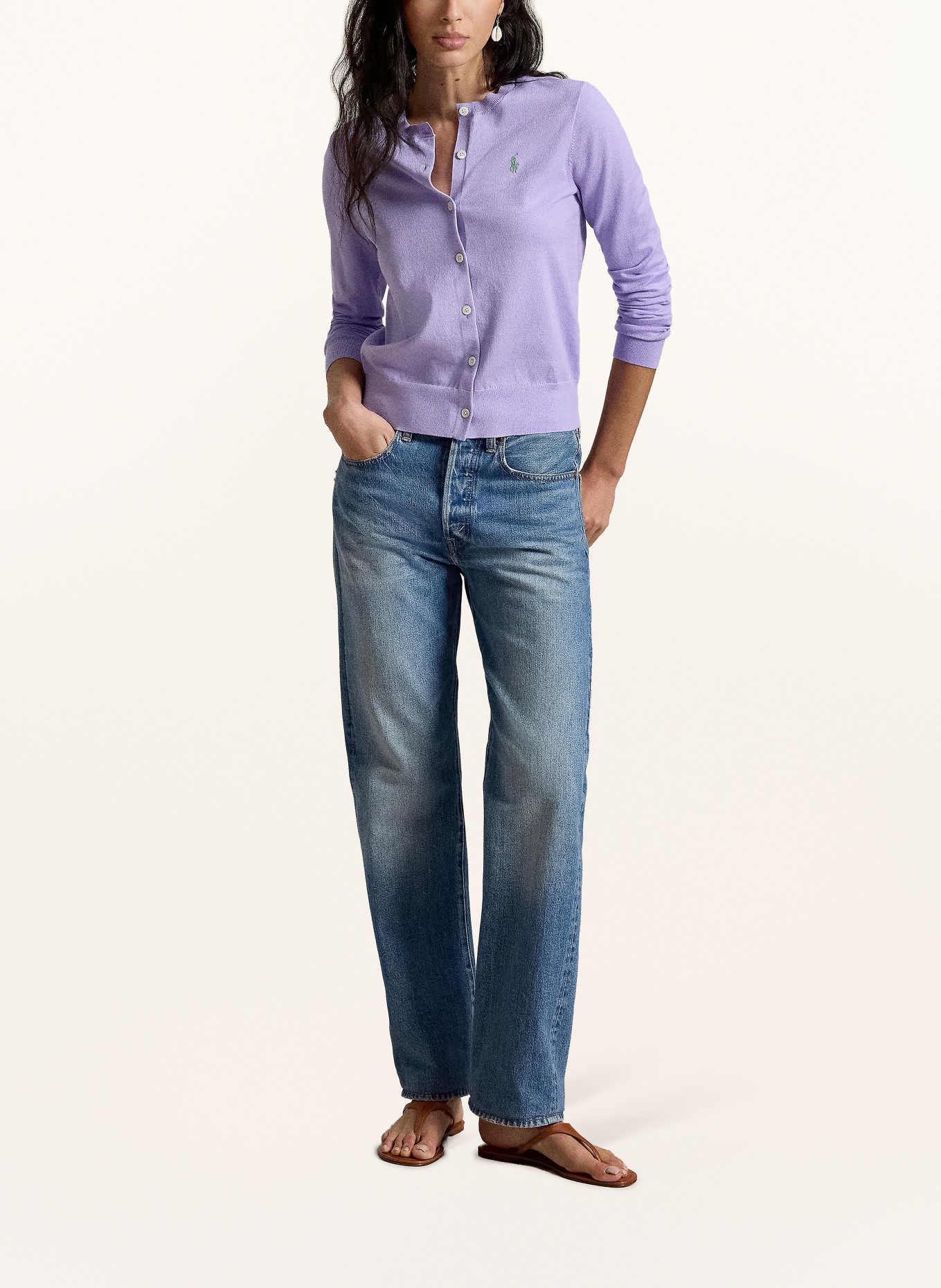 POLO RALPH LAUREN Strickjacke: HELLLILA