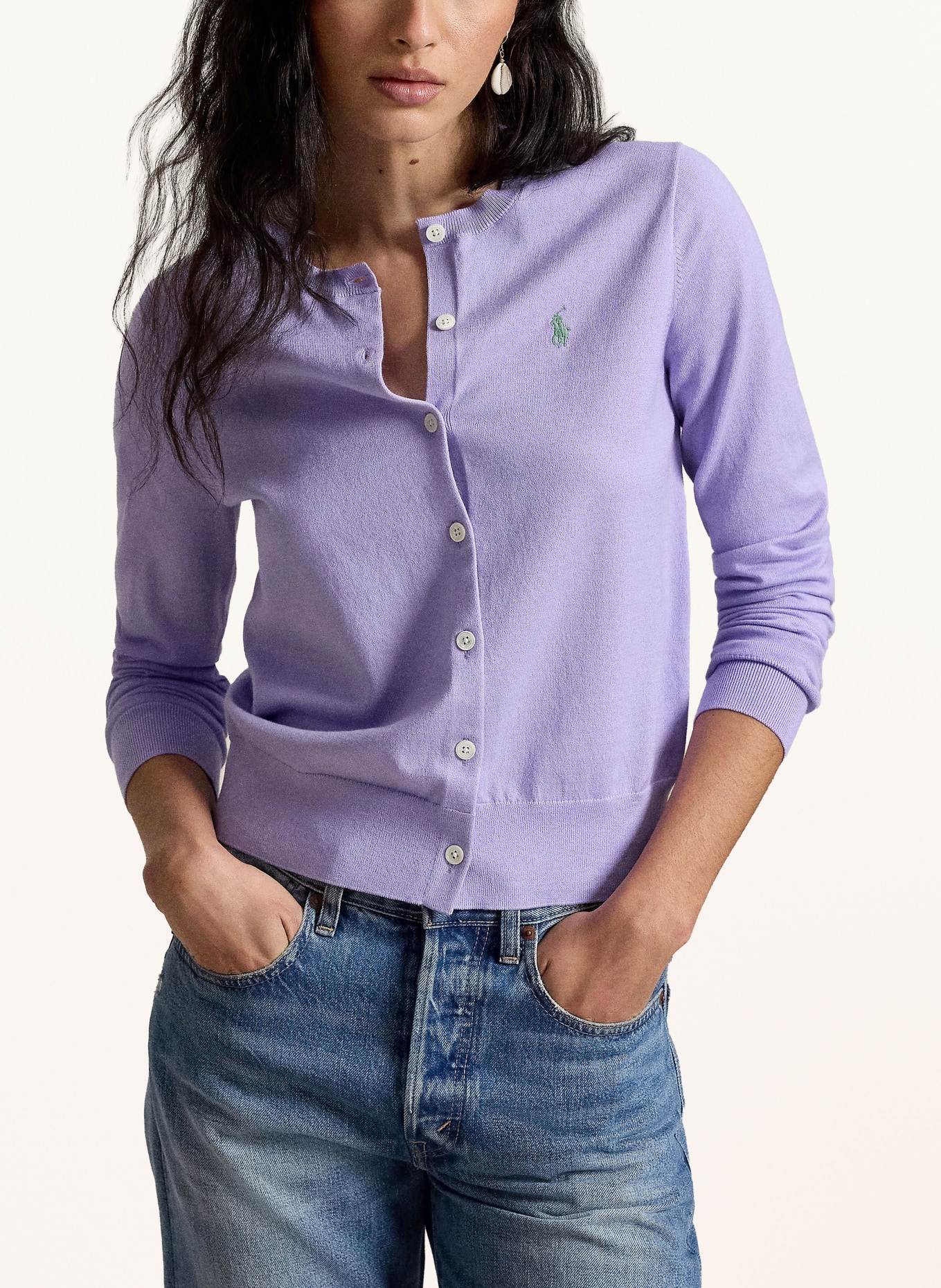 POLO RALPH LAUREN Strickjacke: HELLLILA
