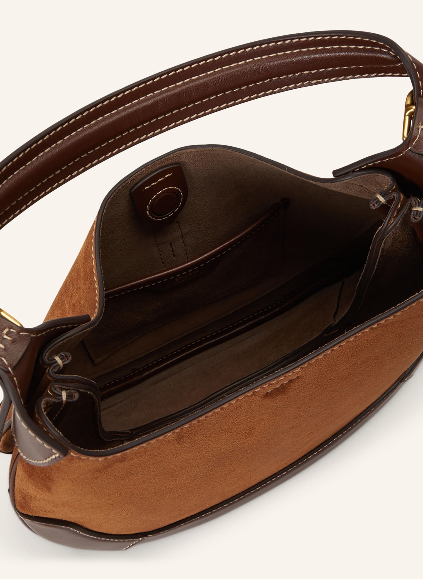 POLO RALPH LAUREN Umhängetasche POLO ID SMALL: BRAUN / GOLD / SCHWARZ