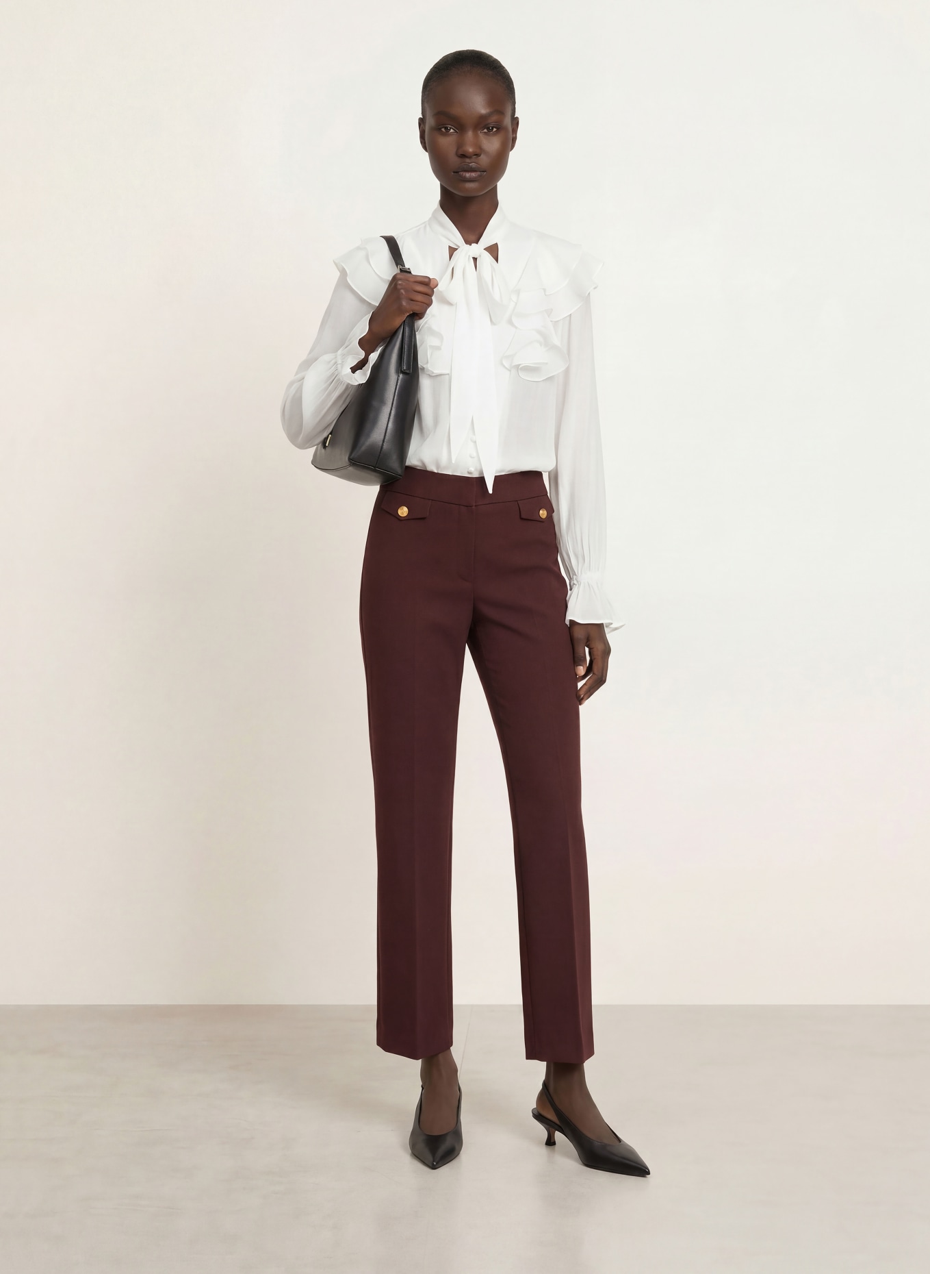 SEDUCTIVE Trousers ALARA: DARK RED