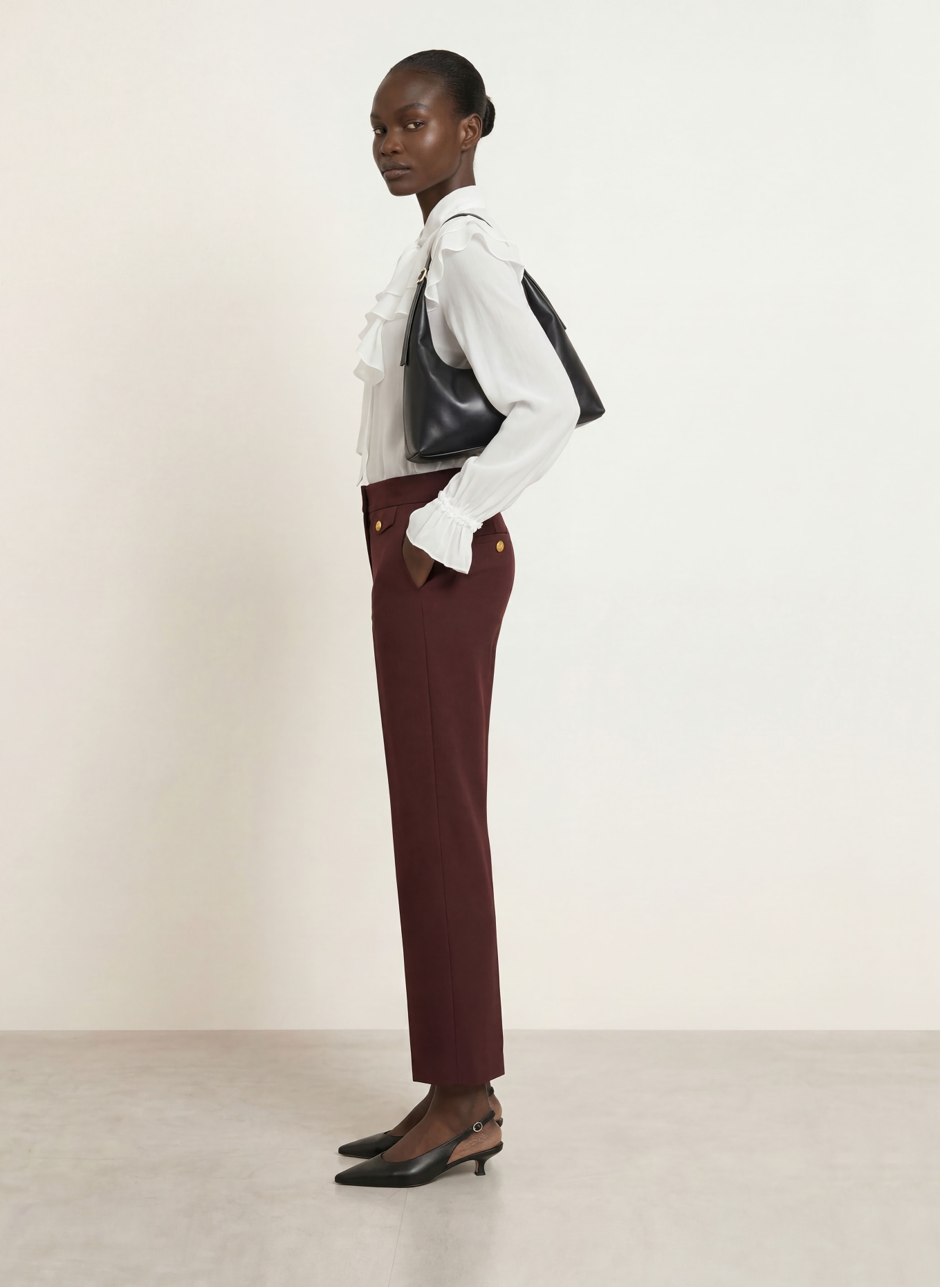 SEDUCTIVE Trousers ALARA: DARK RED