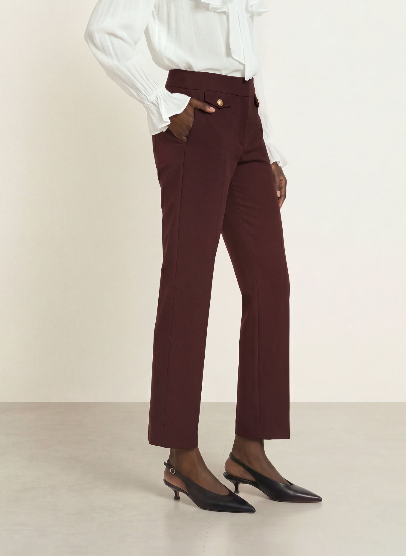 SEDUCTIVE Trousers ALARA: DARK RED