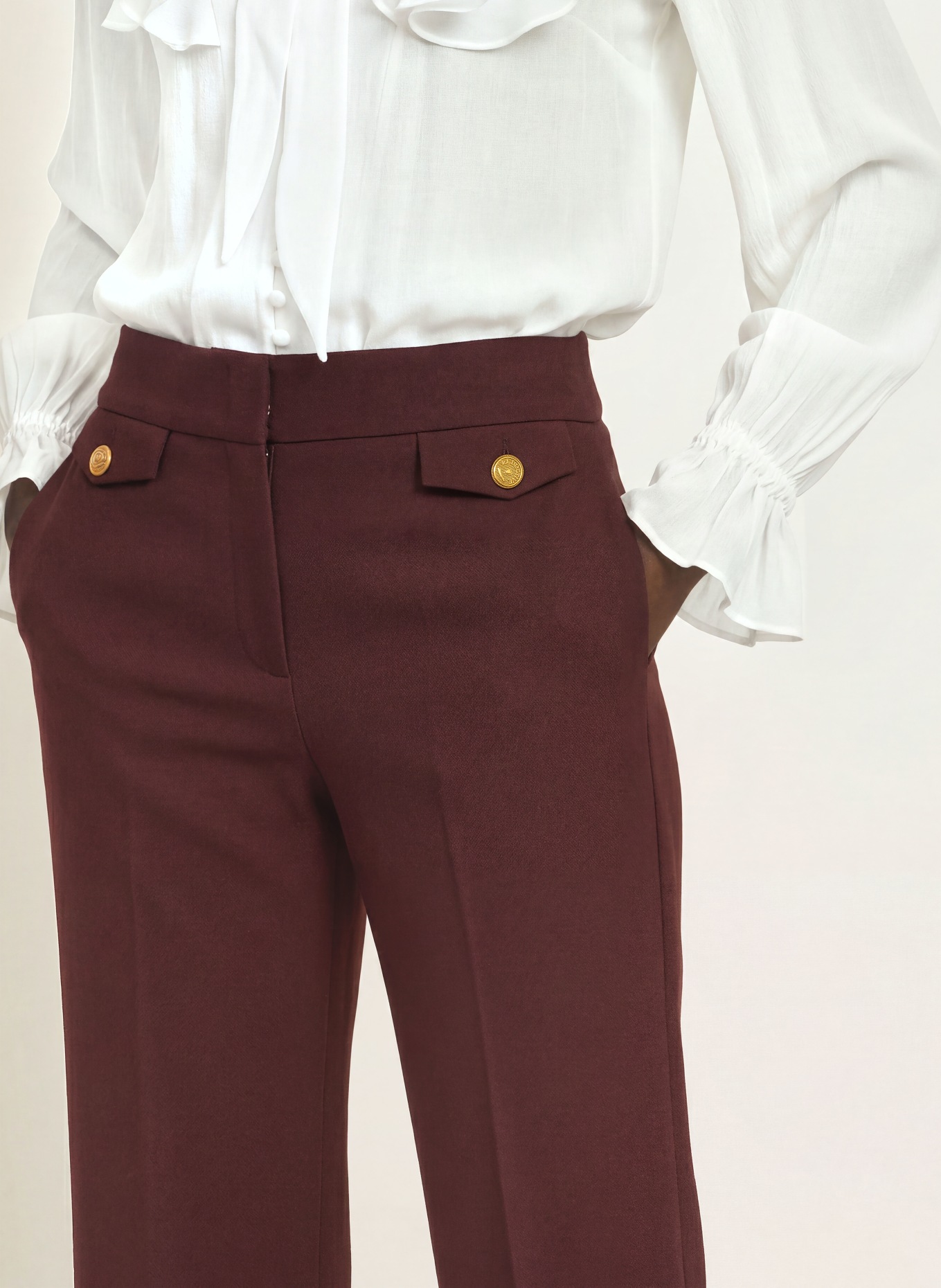 SEDUCTIVE Trousers ALARA: DARK RED