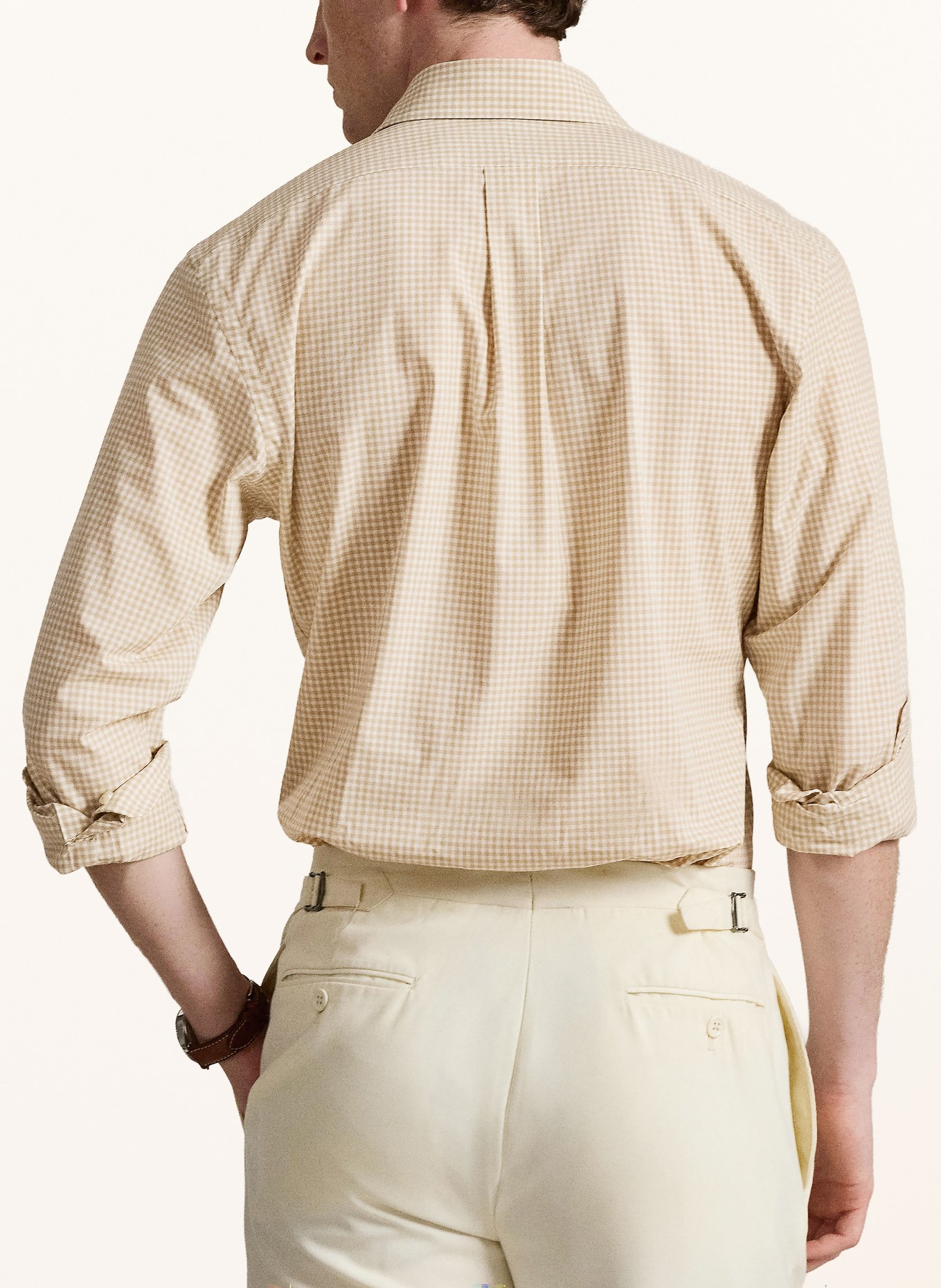 POLO RALPH LAUREN Hemd Custom Fit: BEIGE / WEISS