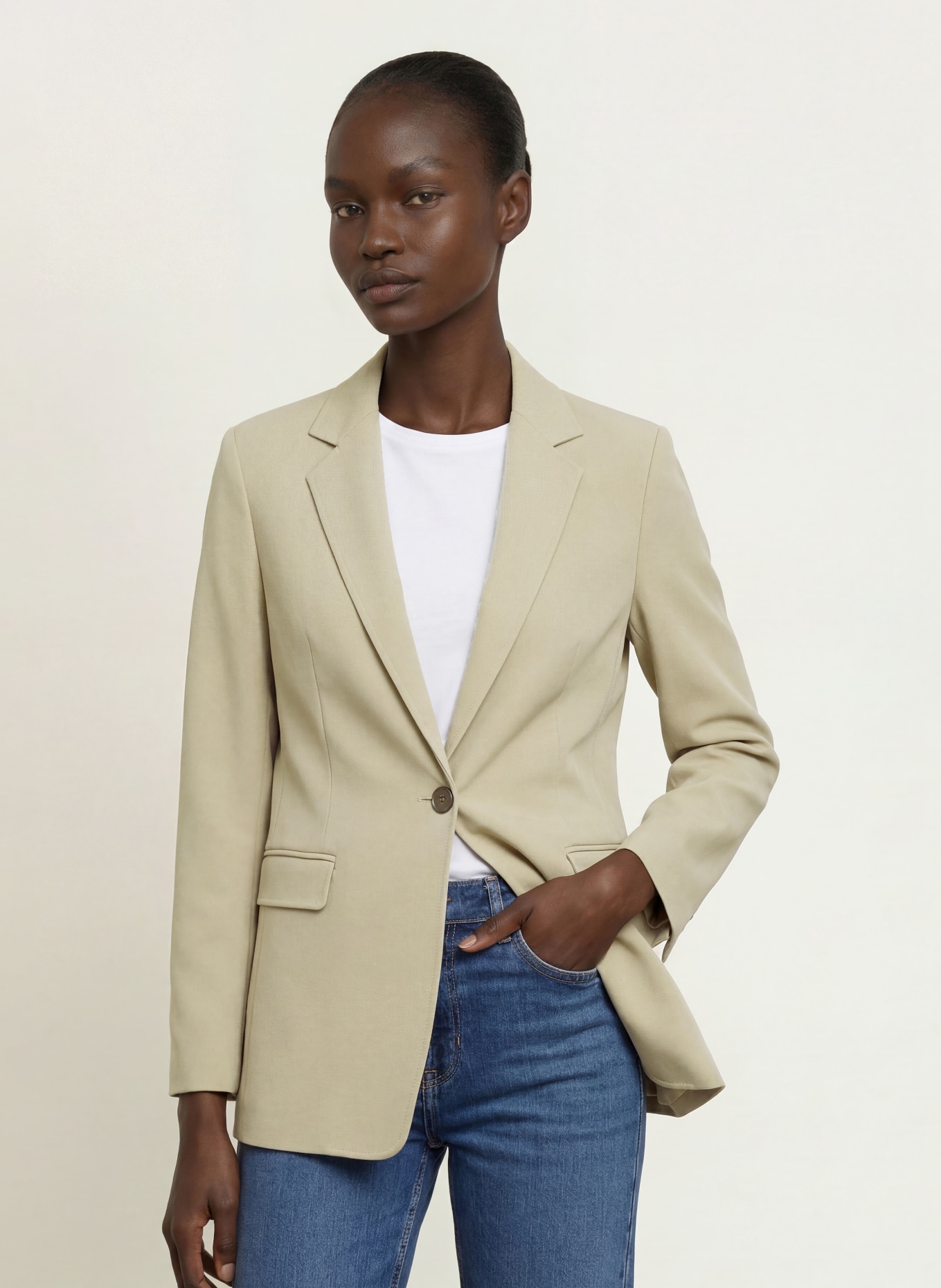 BOSS Blazerweste JABLA: BEIGE