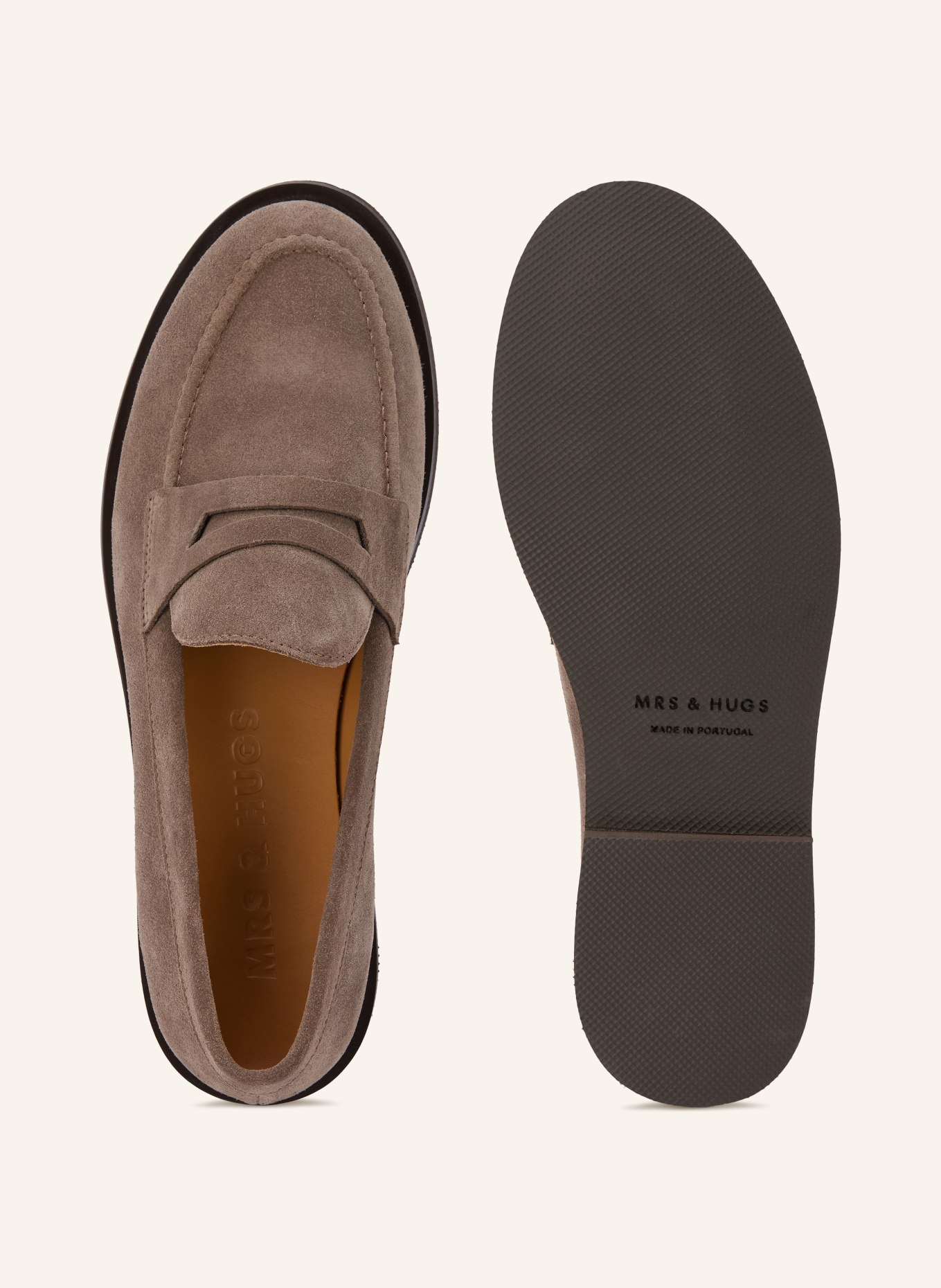 MRS & HUGS Penny-loafers: TAUPE