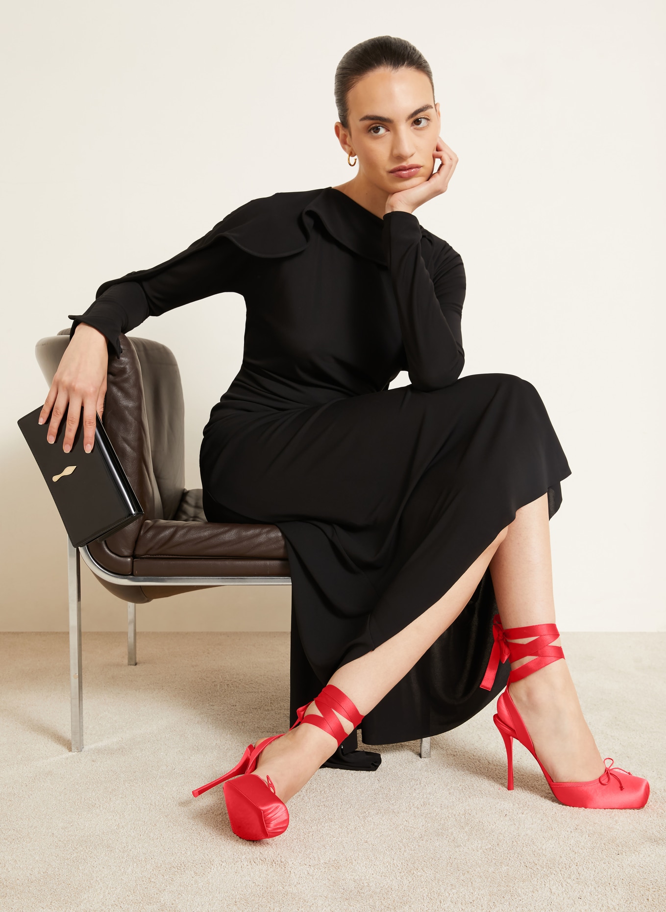 Christian Louboutin Slingpumps CASSIA LACE UP 100: ROT