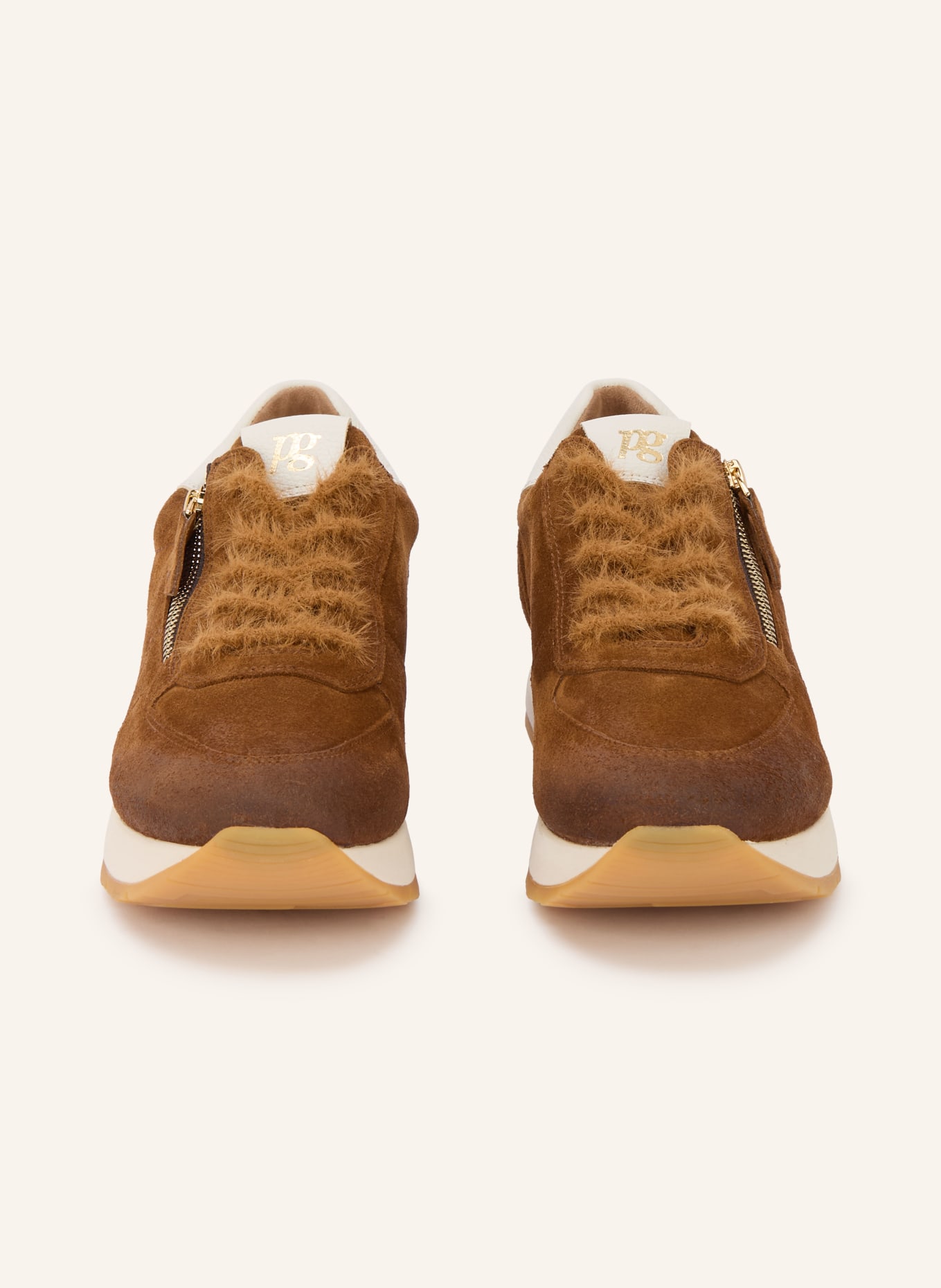 paul green Sneaker: BRAUN / GOLD / CREME