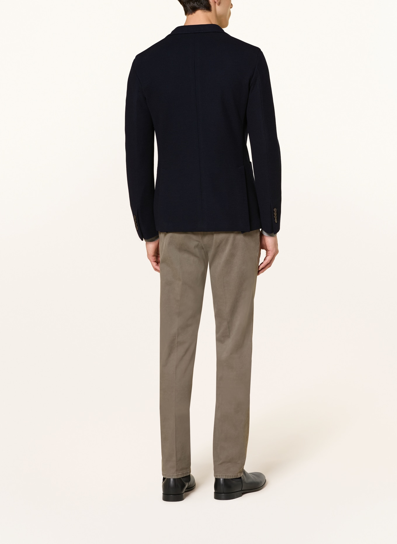 BOGLIOLI Stricksakko Extra Slim Fit: DUNKELBLAU