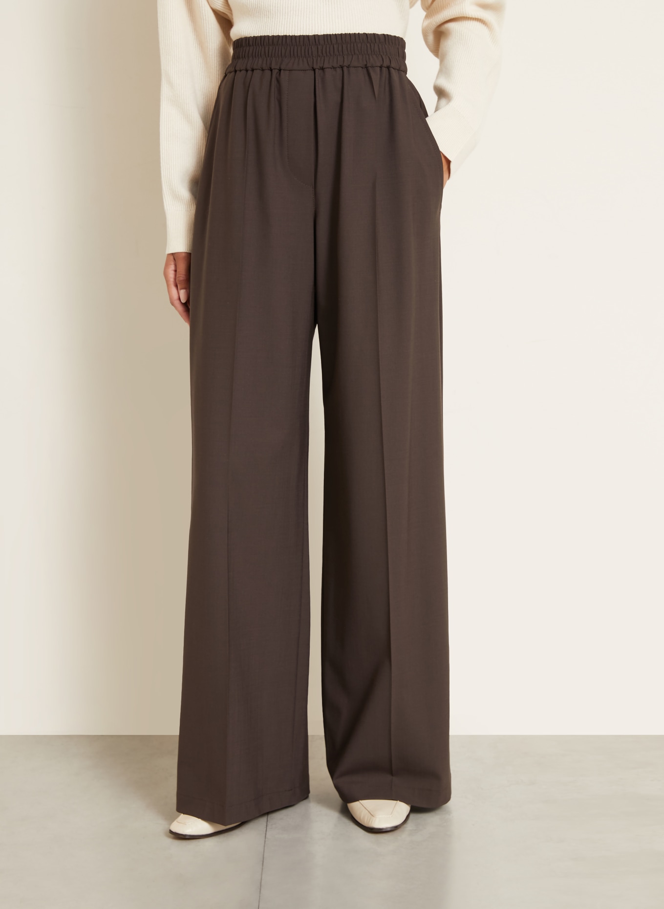 BRUNELLO CUCINELLI Marlenehose: BRAUN