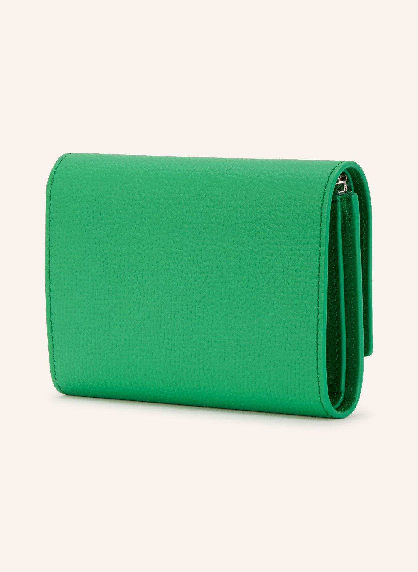 LOEWE Portefeuille ANAGRAM SMALL: VERT / ARGENT