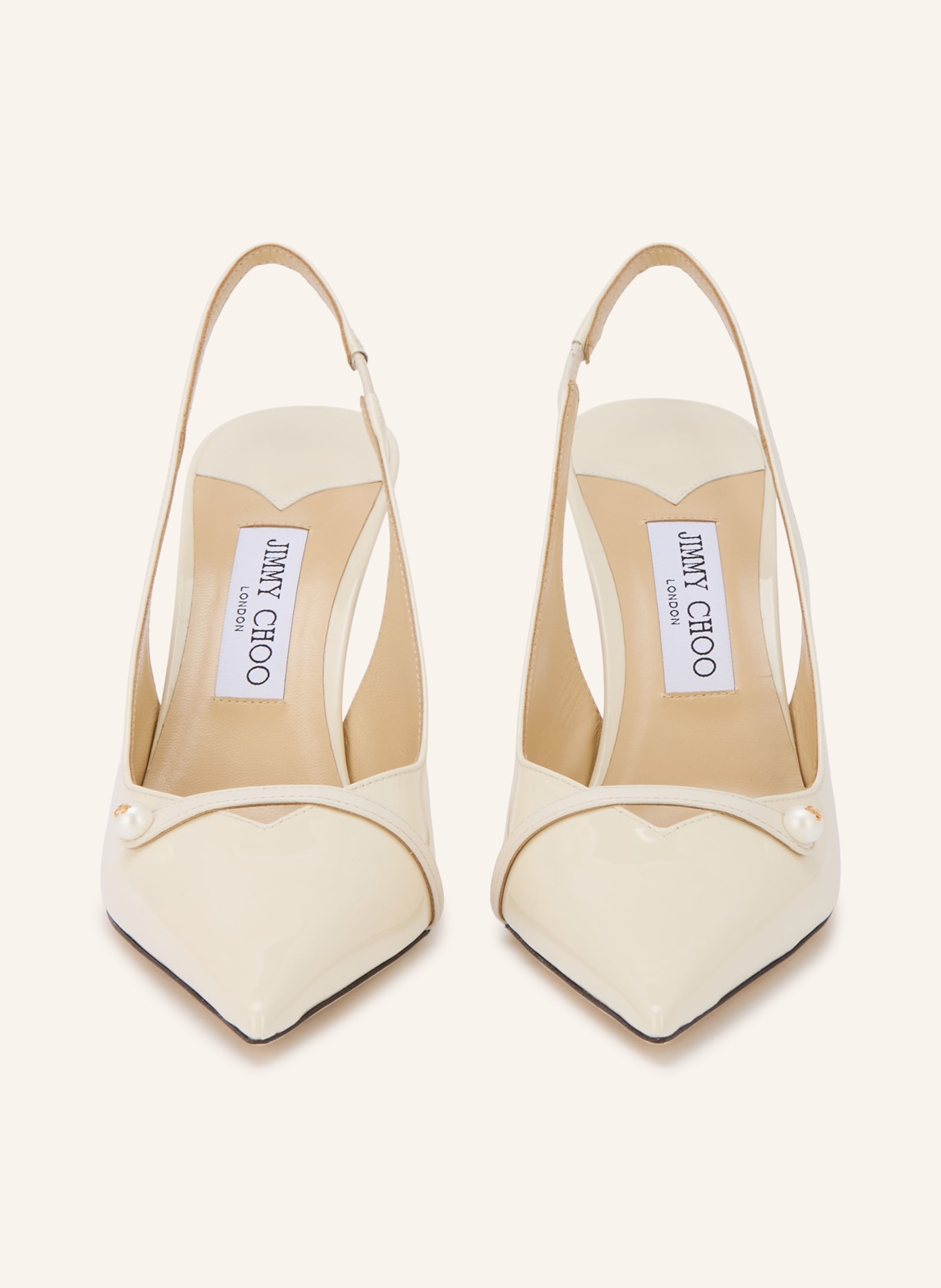 JIMMY CHOO Slingpumps AMITA 85: ECRU