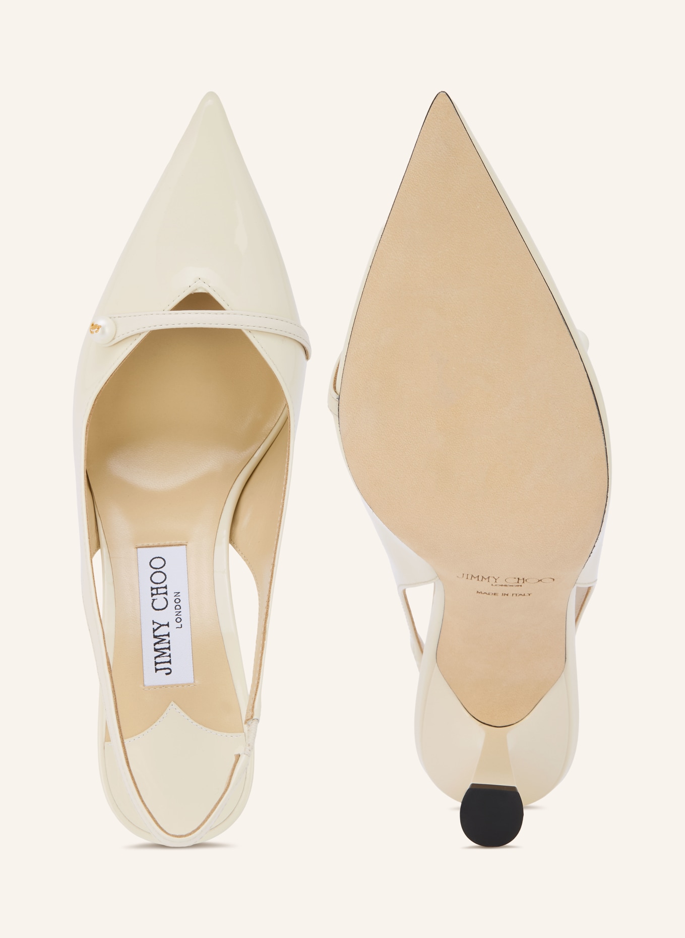 JIMMY CHOO Slingpumps AMITA 85: ECRU