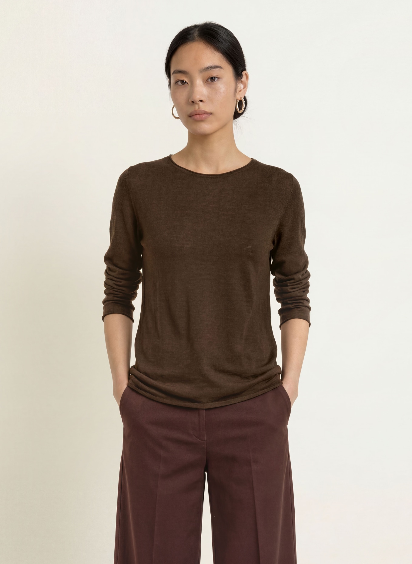 Marc O'Polo pull: MARRON FONCÉ