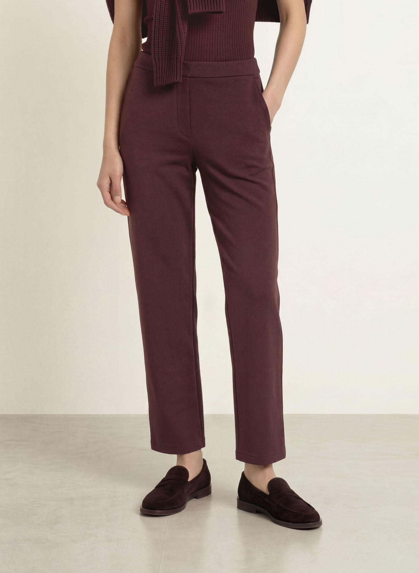 Marc O'Polo Jersey pants: DARK RED