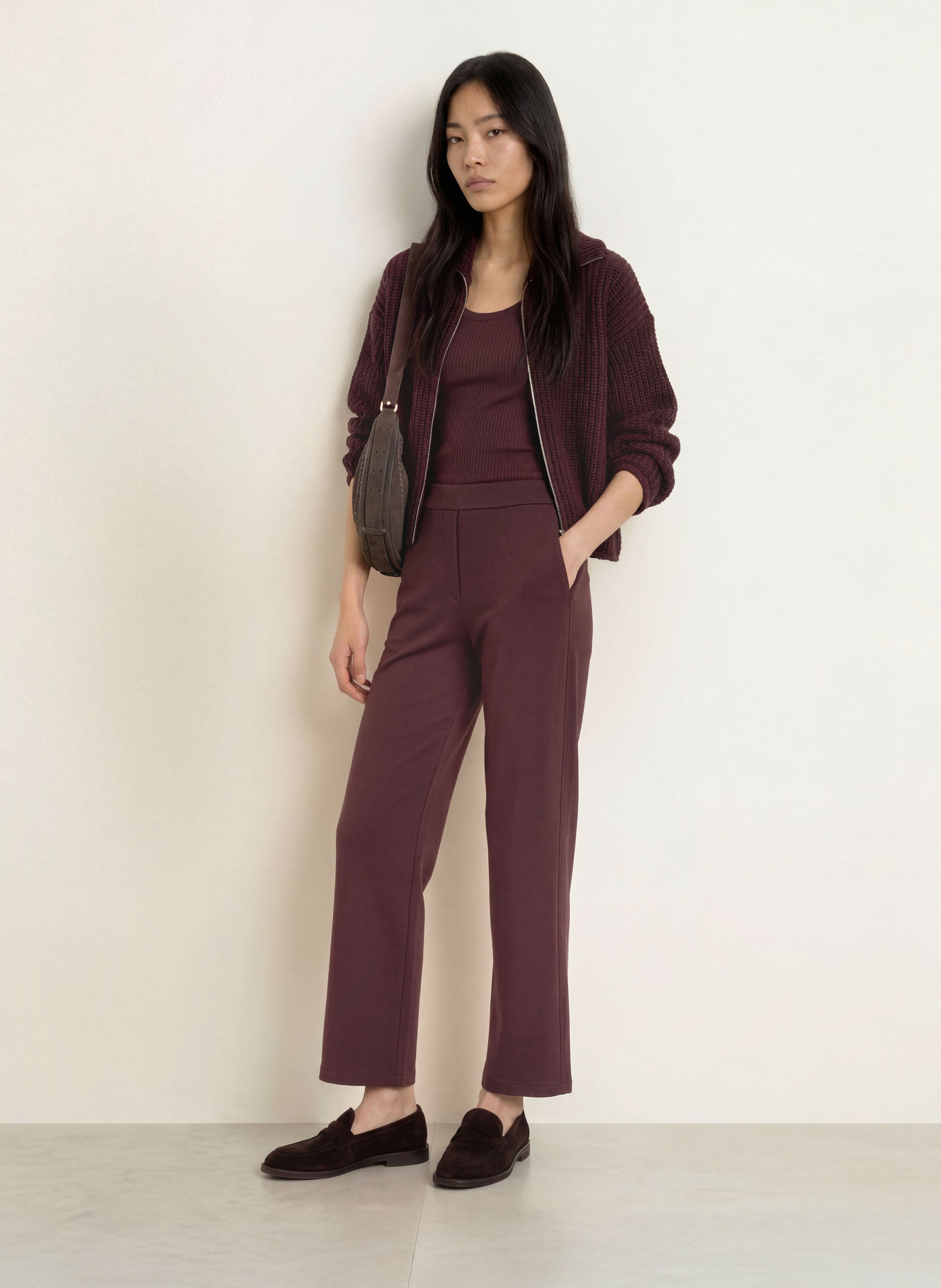 Marc O'Polo Jersey pants: DARK RED