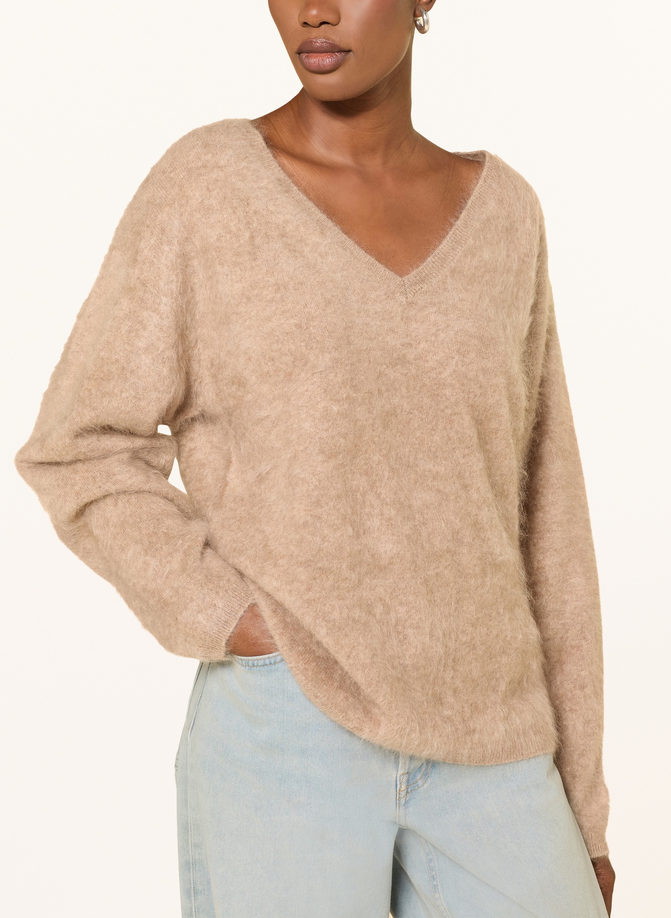 MRS & HUGS Pull en cachemire: CHAMEAU