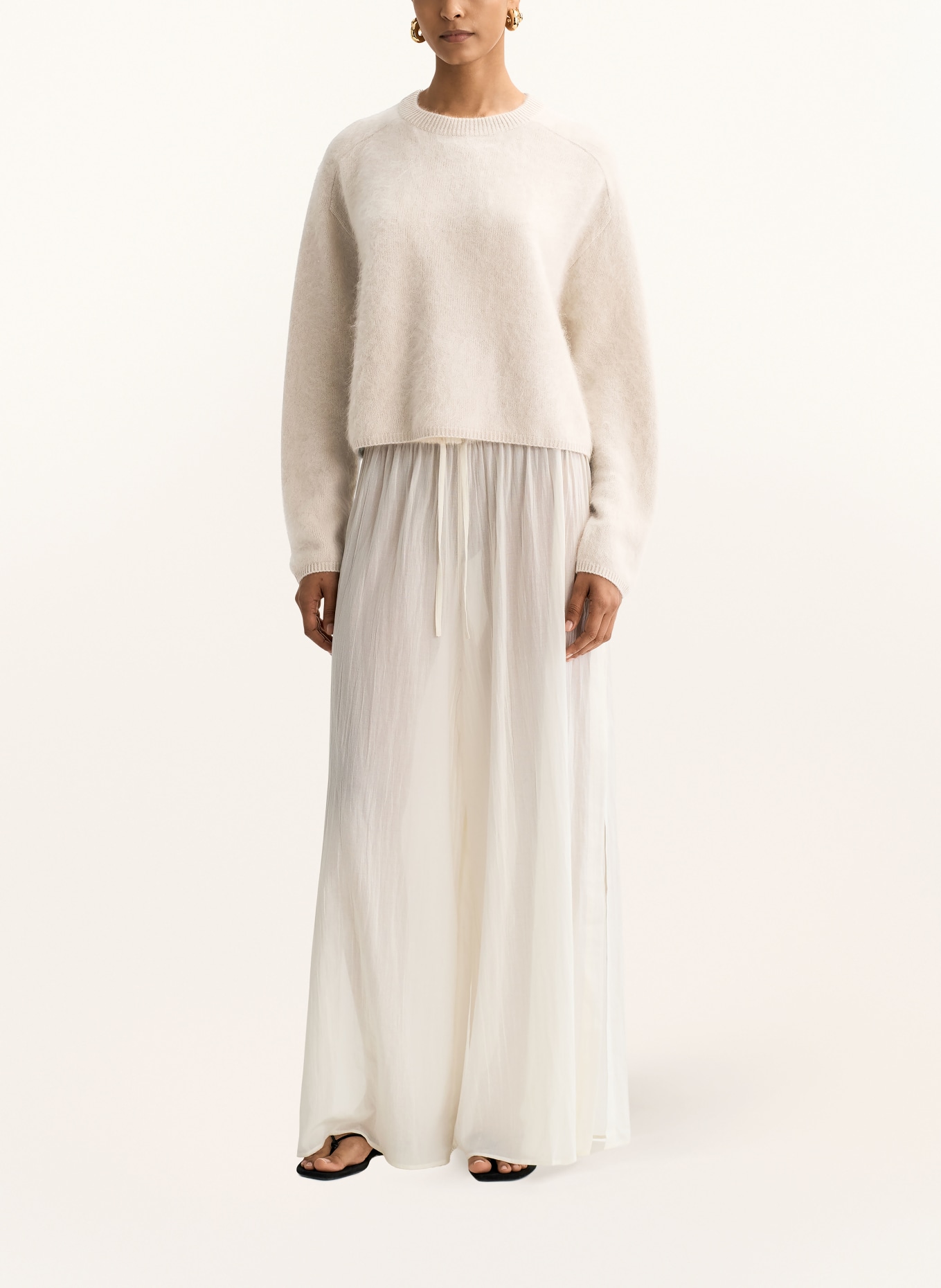 SOFT GOAT Cashmere-Pullover: ECRU