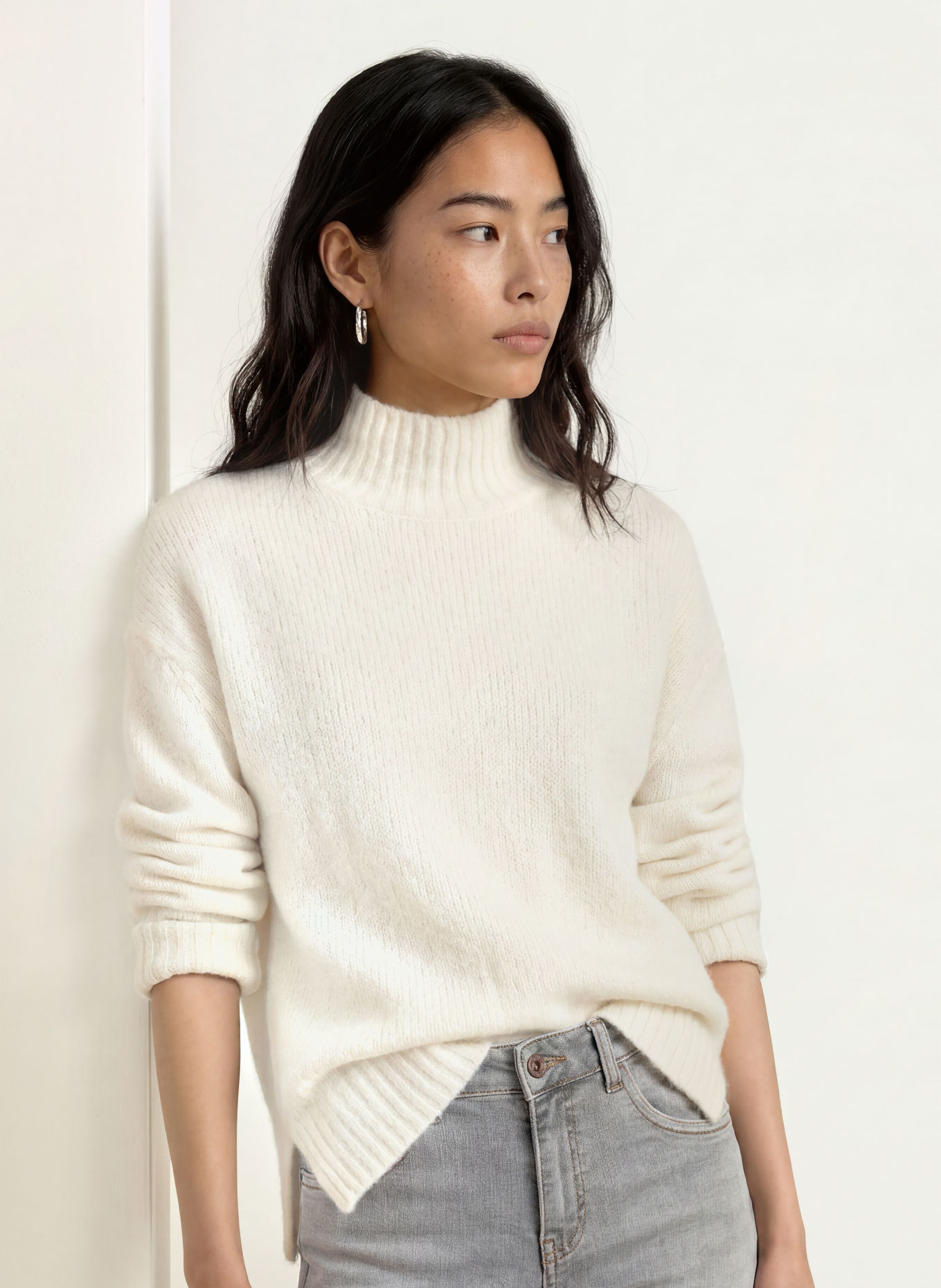 MOS MOSH MMERIM THORA sweater with alpaca: ECRU