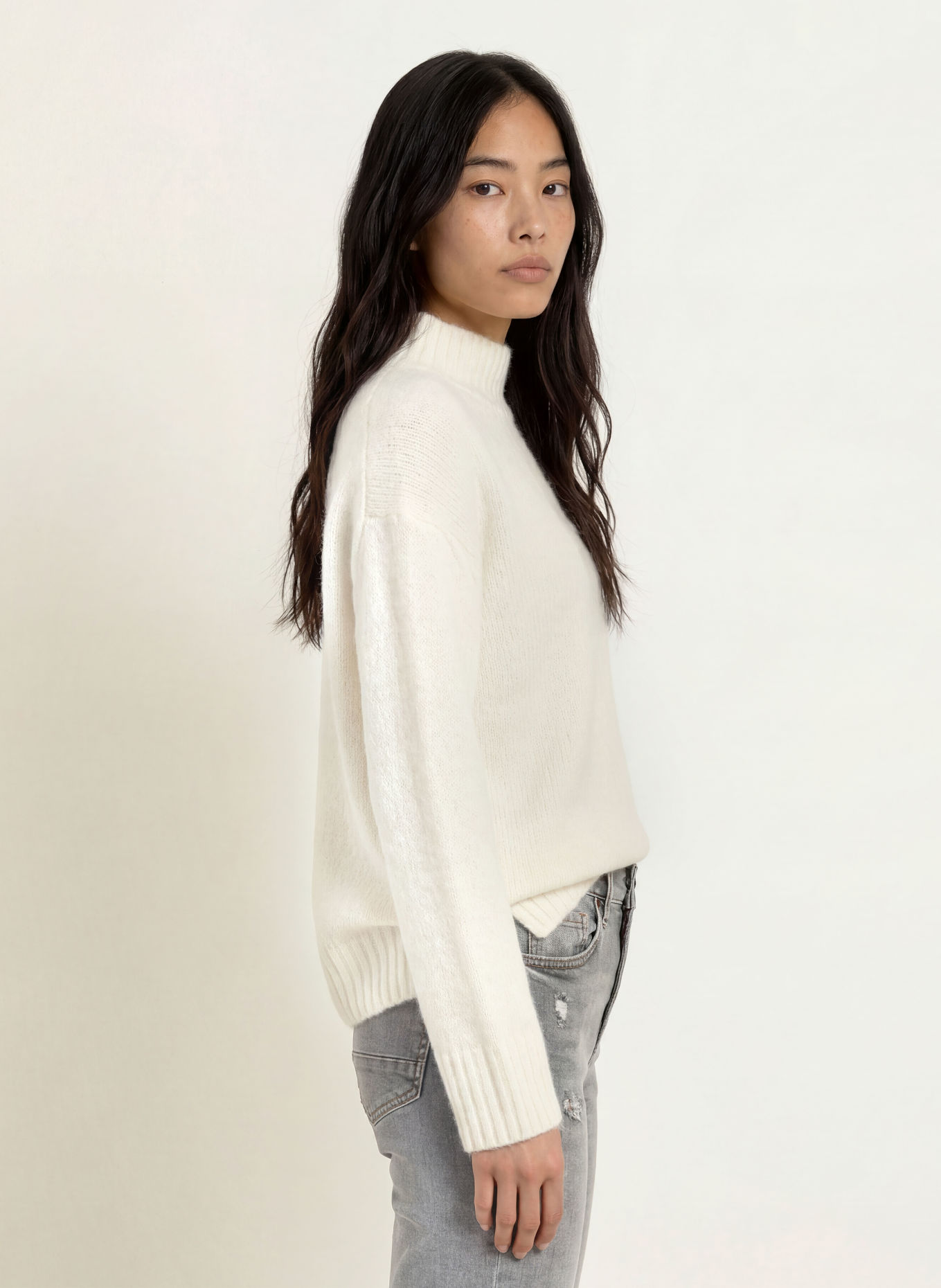 MOS MOSH MMERIM THORA sweater with alpaca: ECRU