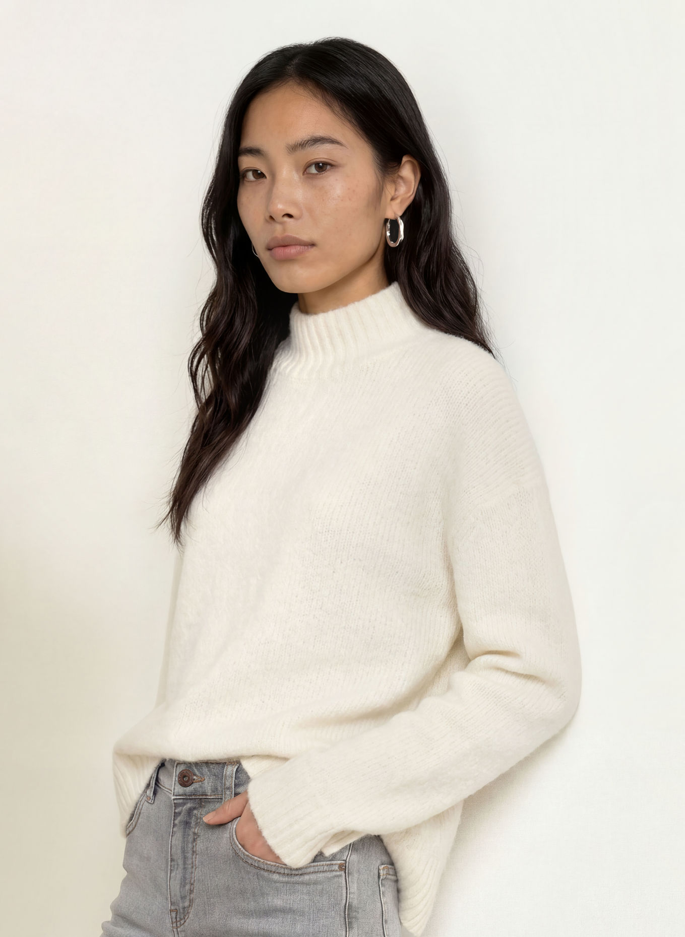MOS MOSH MMERIM THORA sweater with alpaca: ECRU
