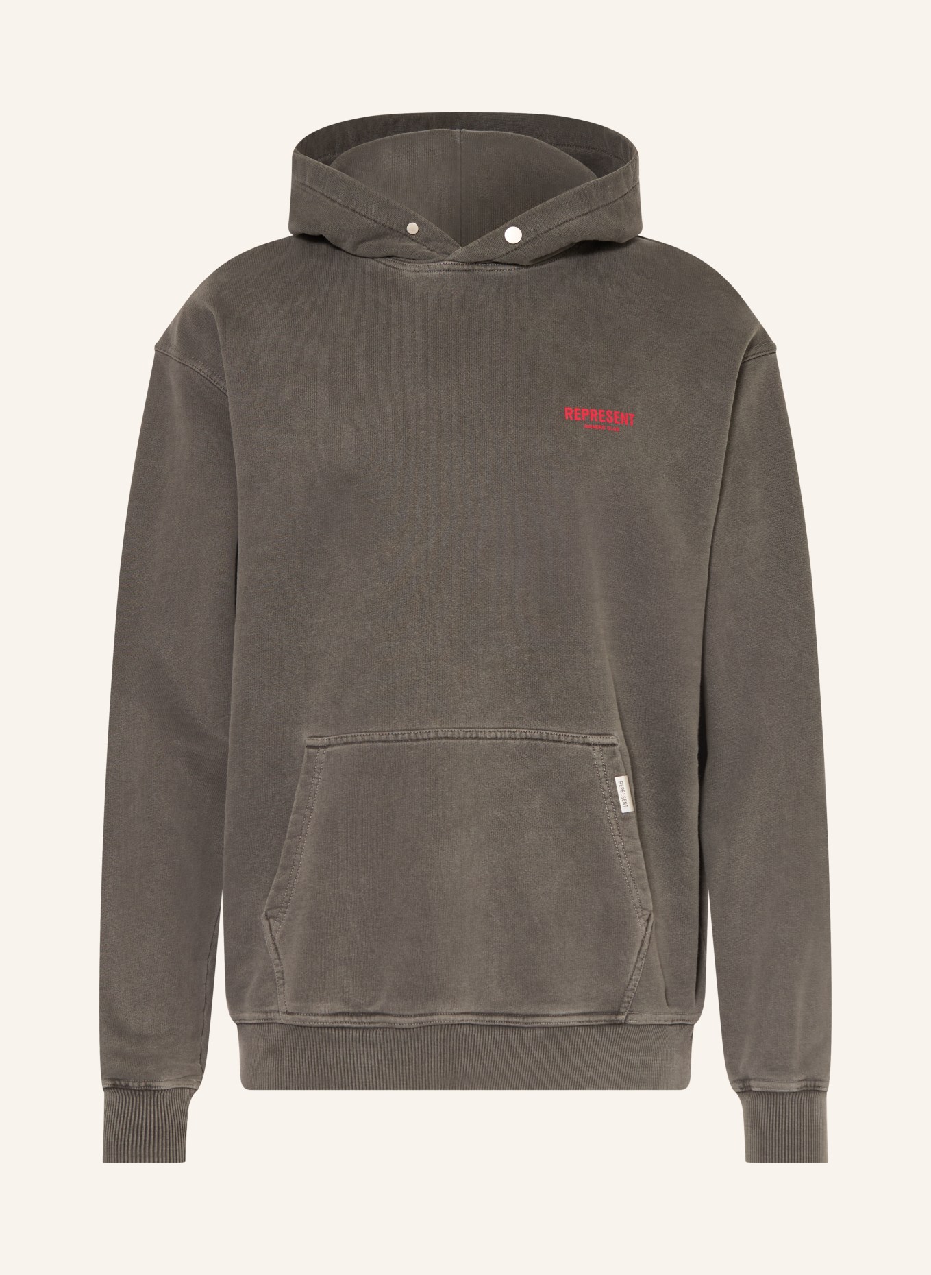 REPRESENT Oversized hoodie REPRESENT OWNERS' CLUB: GRIJS / ROOD