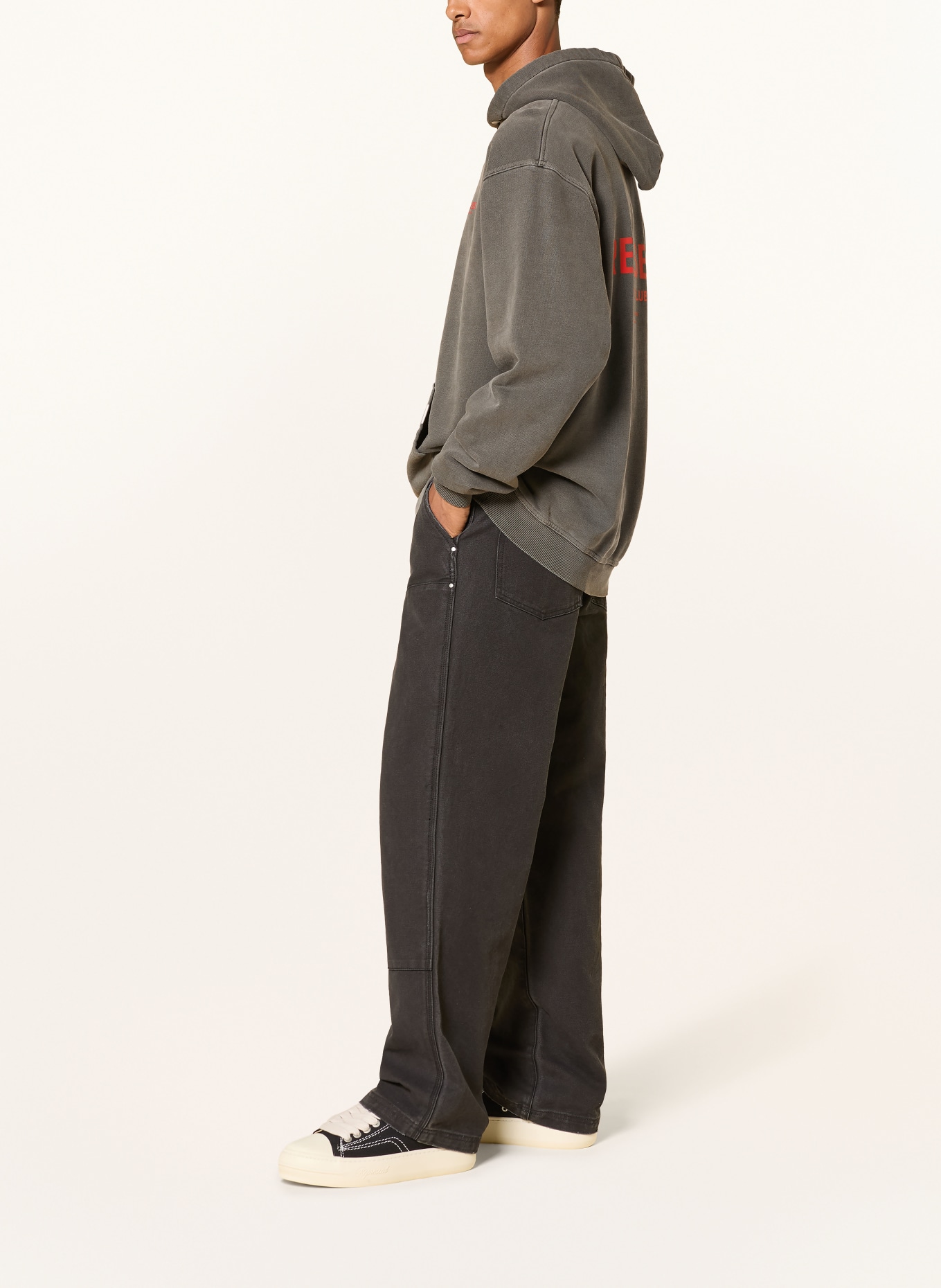 REPRESENT Oversized hoodie REPRESENT OWNERS' CLUB: GRIJS / ROOD