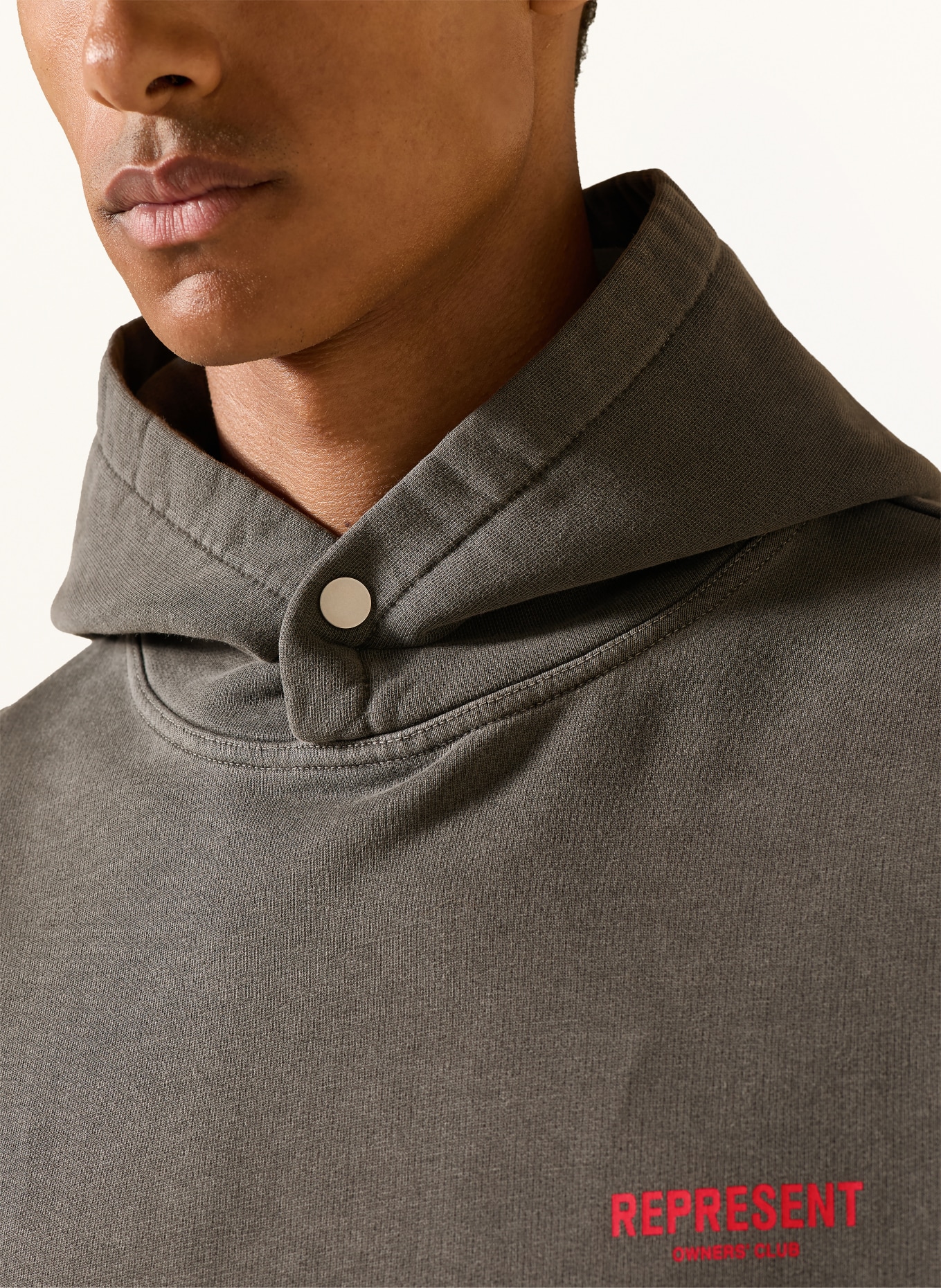 REPRESENT Oversized hoodie REPRESENT OWNERS' CLUB: GRIJS / ROOD