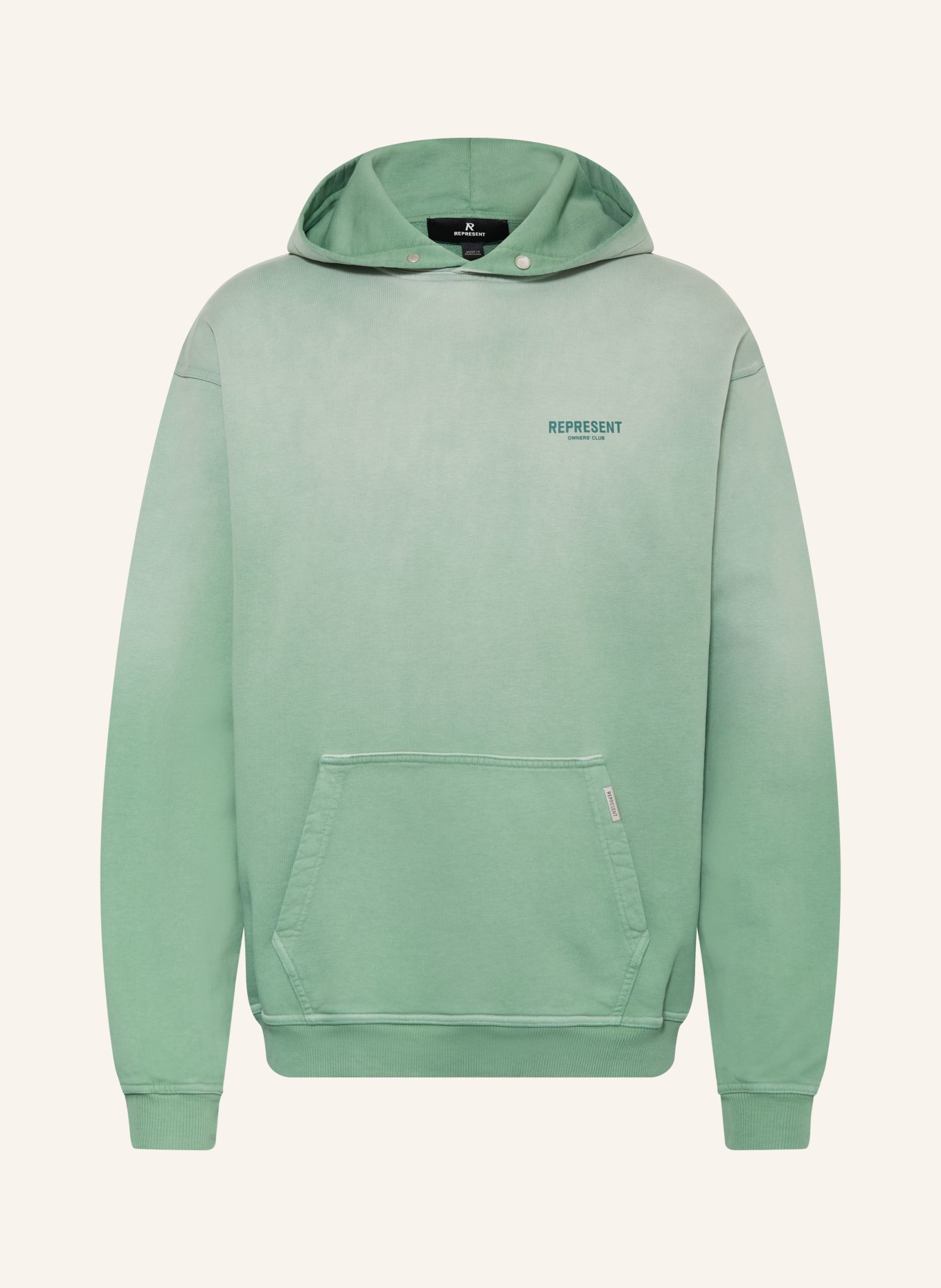 REPRESENT Oversized hoodie REPRESENT OWNERS' CLUB: LIGHT GREEN / GREEN