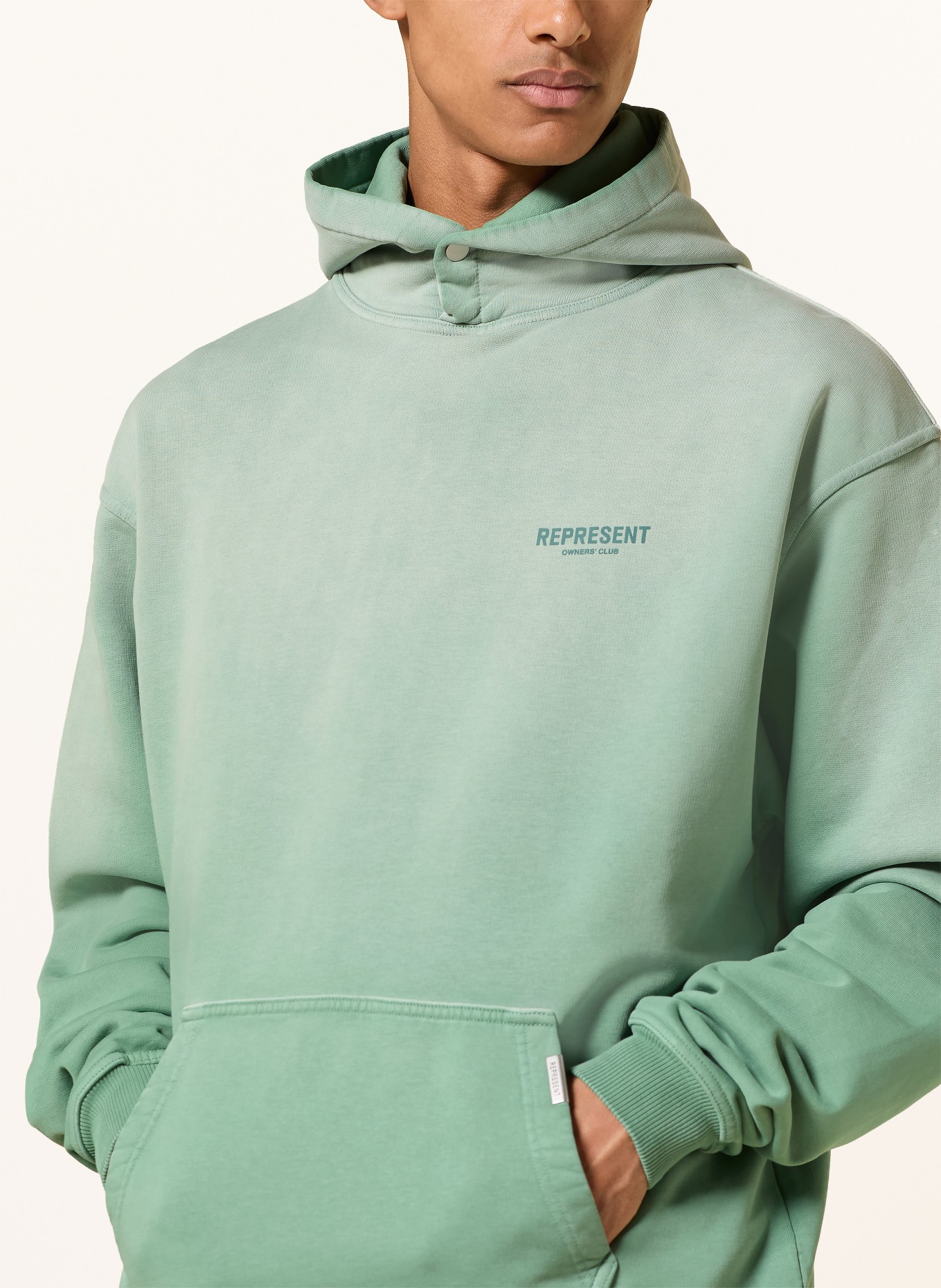 REPRESENT Oversized hoodie REPRESENT OWNERS' CLUB: LIGHT GREEN / GREEN