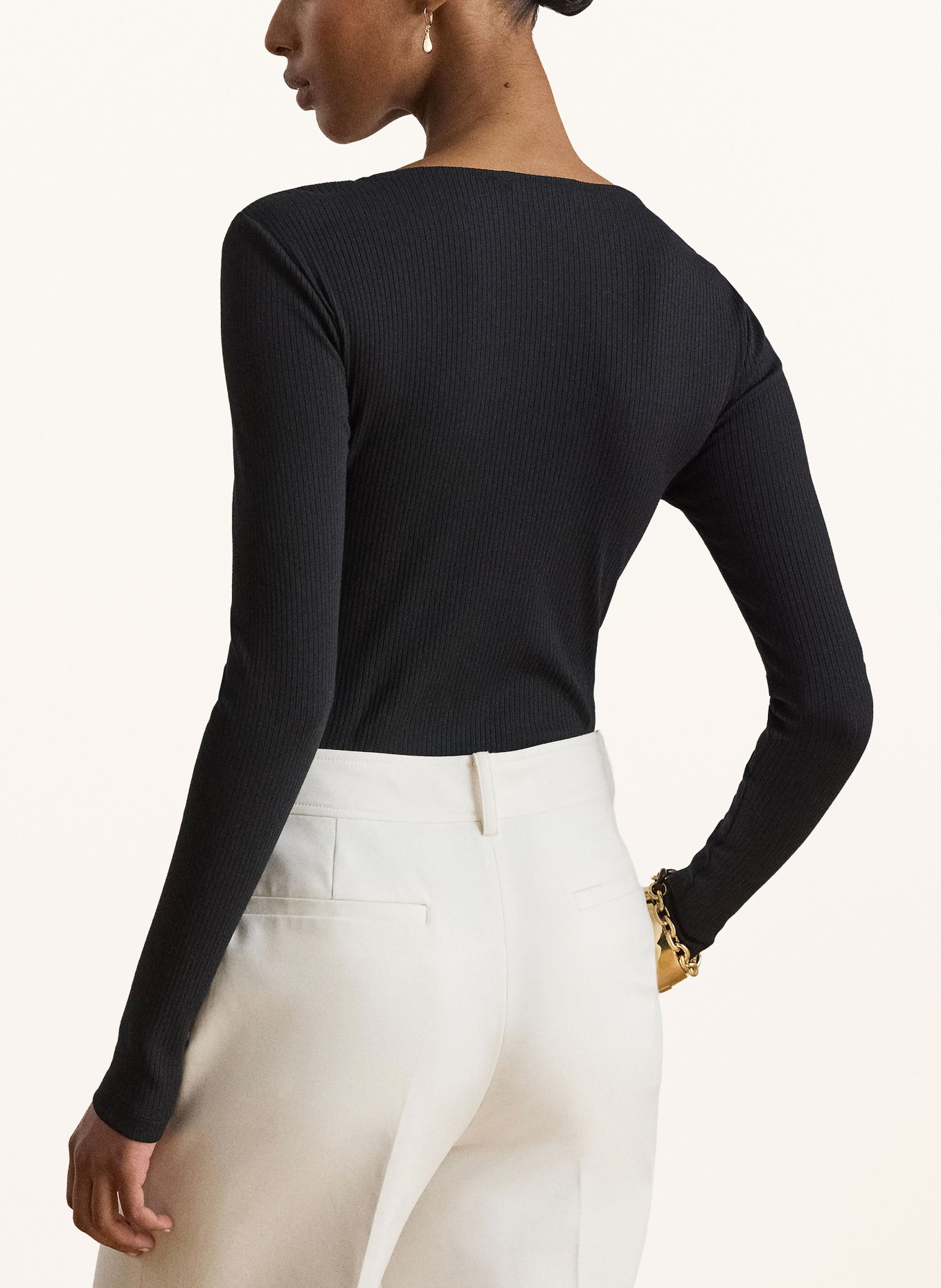 LAUREN RALPH LAUREN Long-sleeve shirt: BLACK
