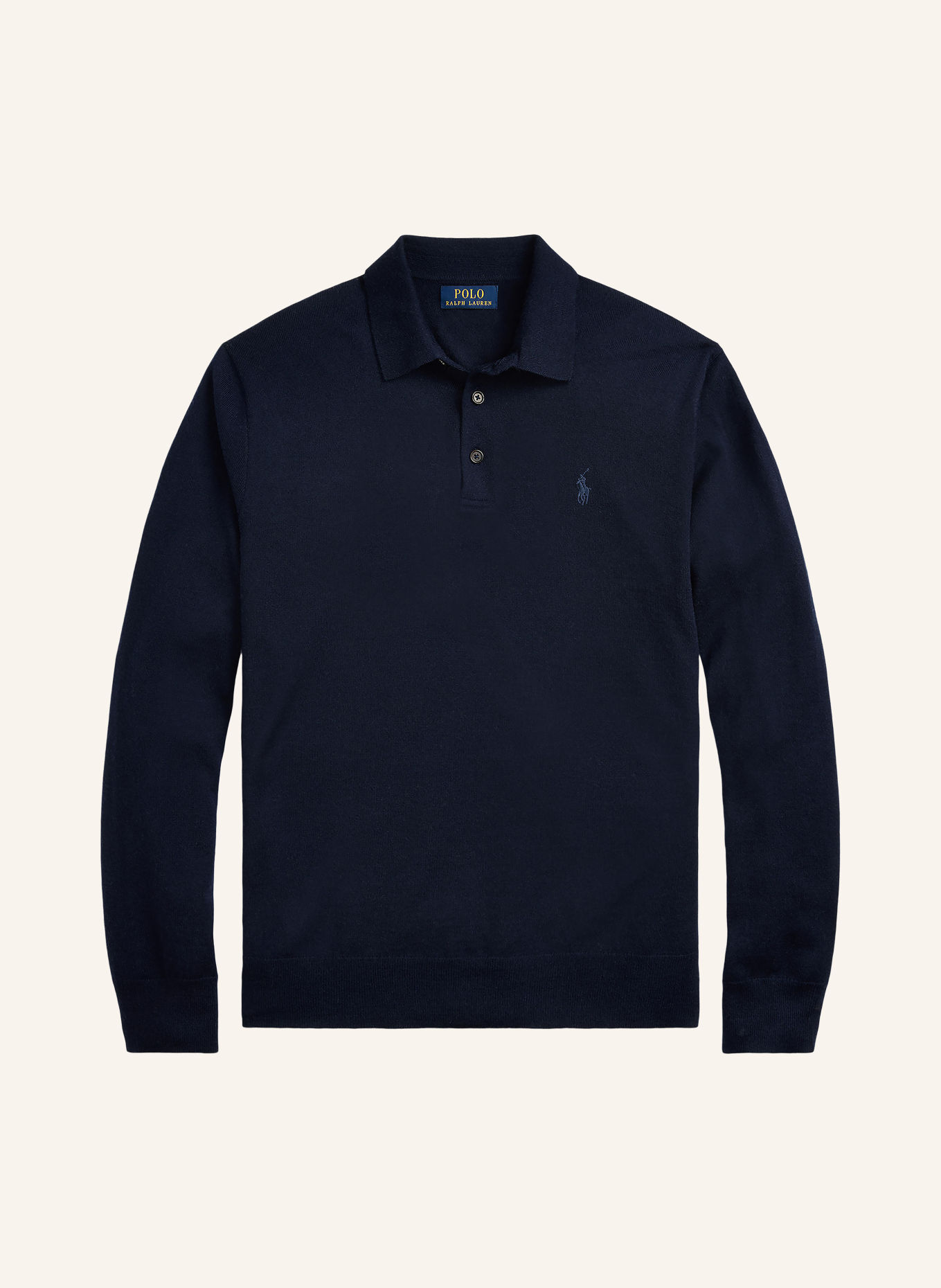POLO RALPH LAUREN Strick-Poloshirt: DUNKELBLAU