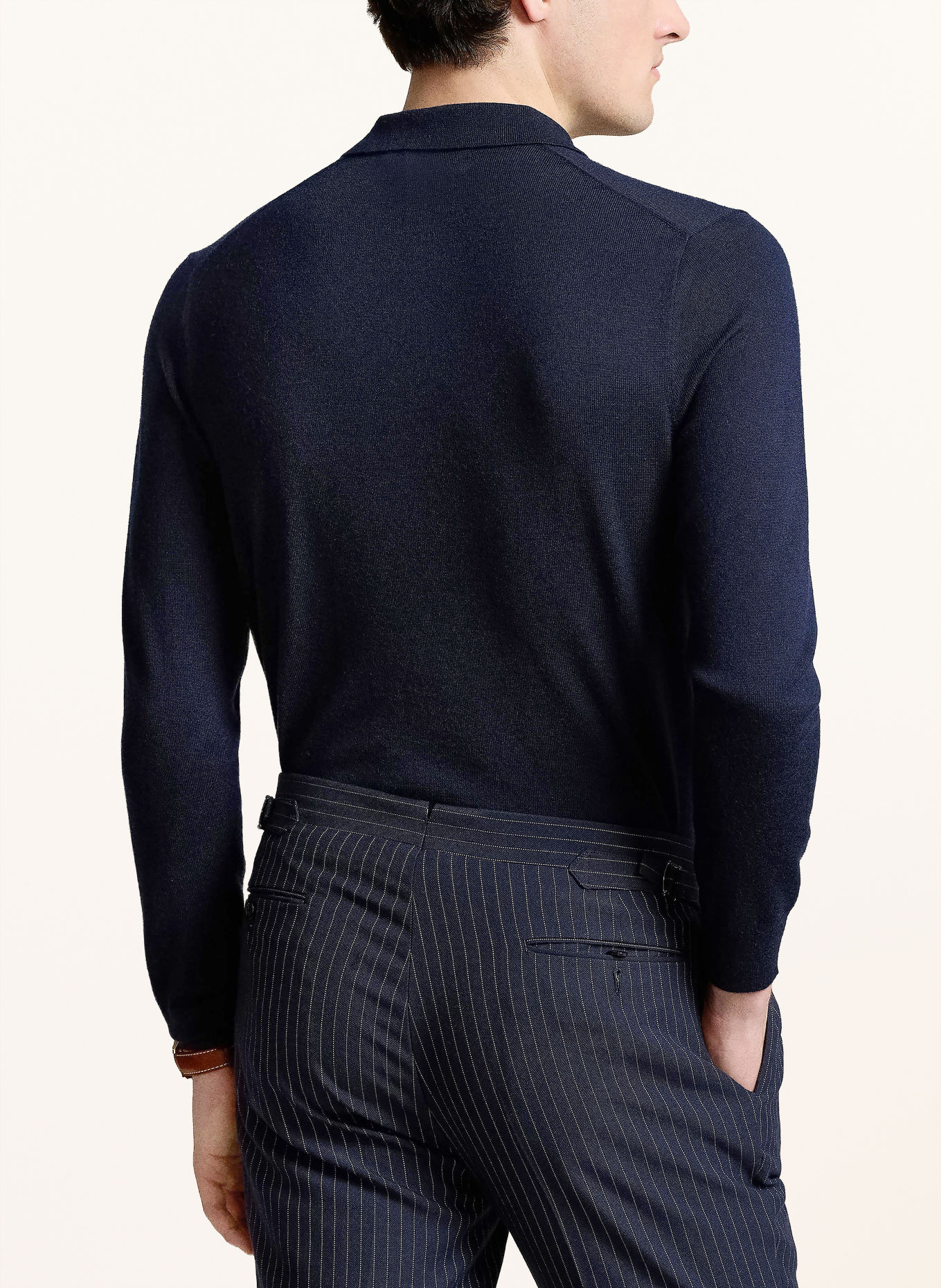 POLO RALPH LAUREN Strick-Poloshirt: DUNKELBLAU