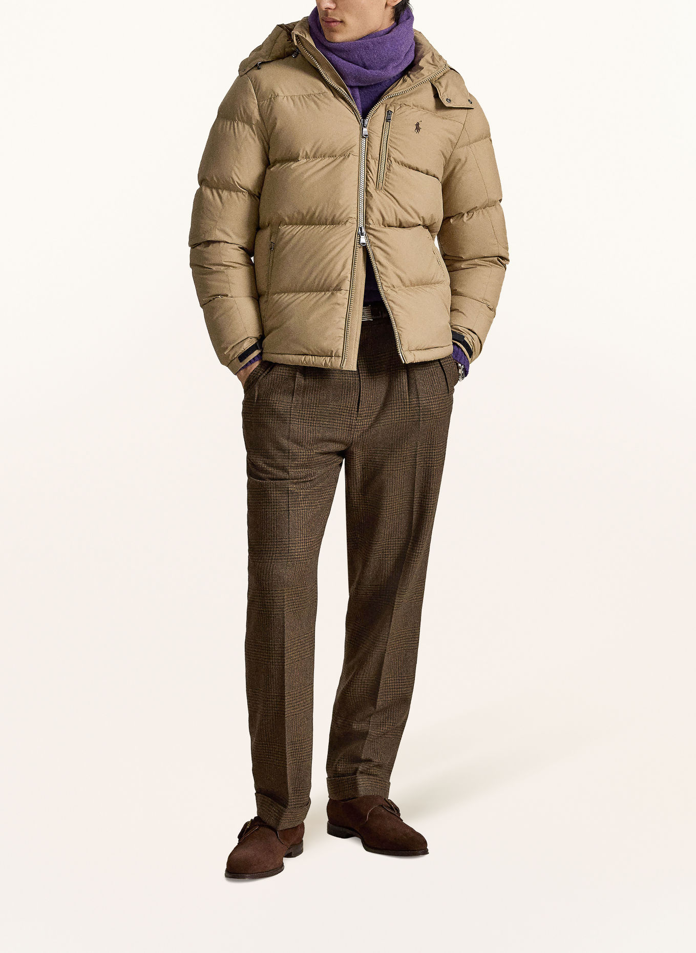 POLO RALPH LAUREN Daunenjacke GORHAM mit abnehmbarer Kapuze: BEIGE