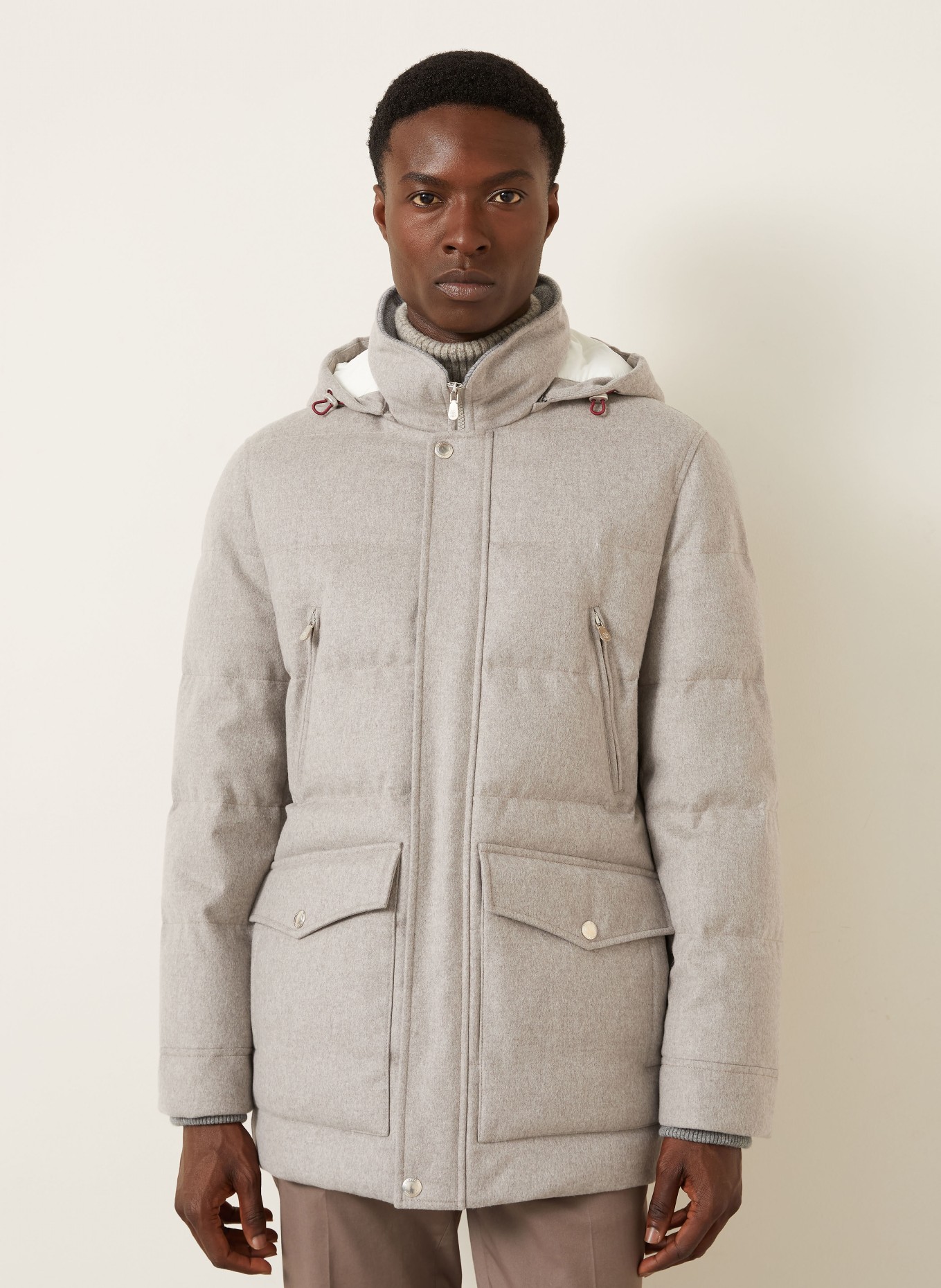 BRUNELLO CUCINELLI Parka puchowa: JASNOCZARY