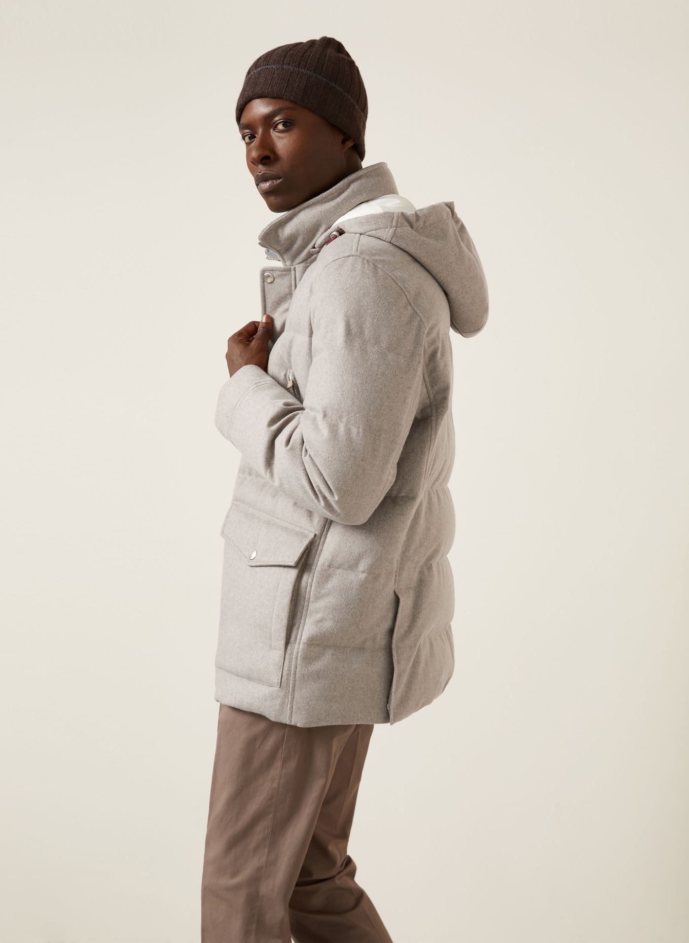 BRUNELLO CUCINELLI Parka puchowa: JASNOCZARY