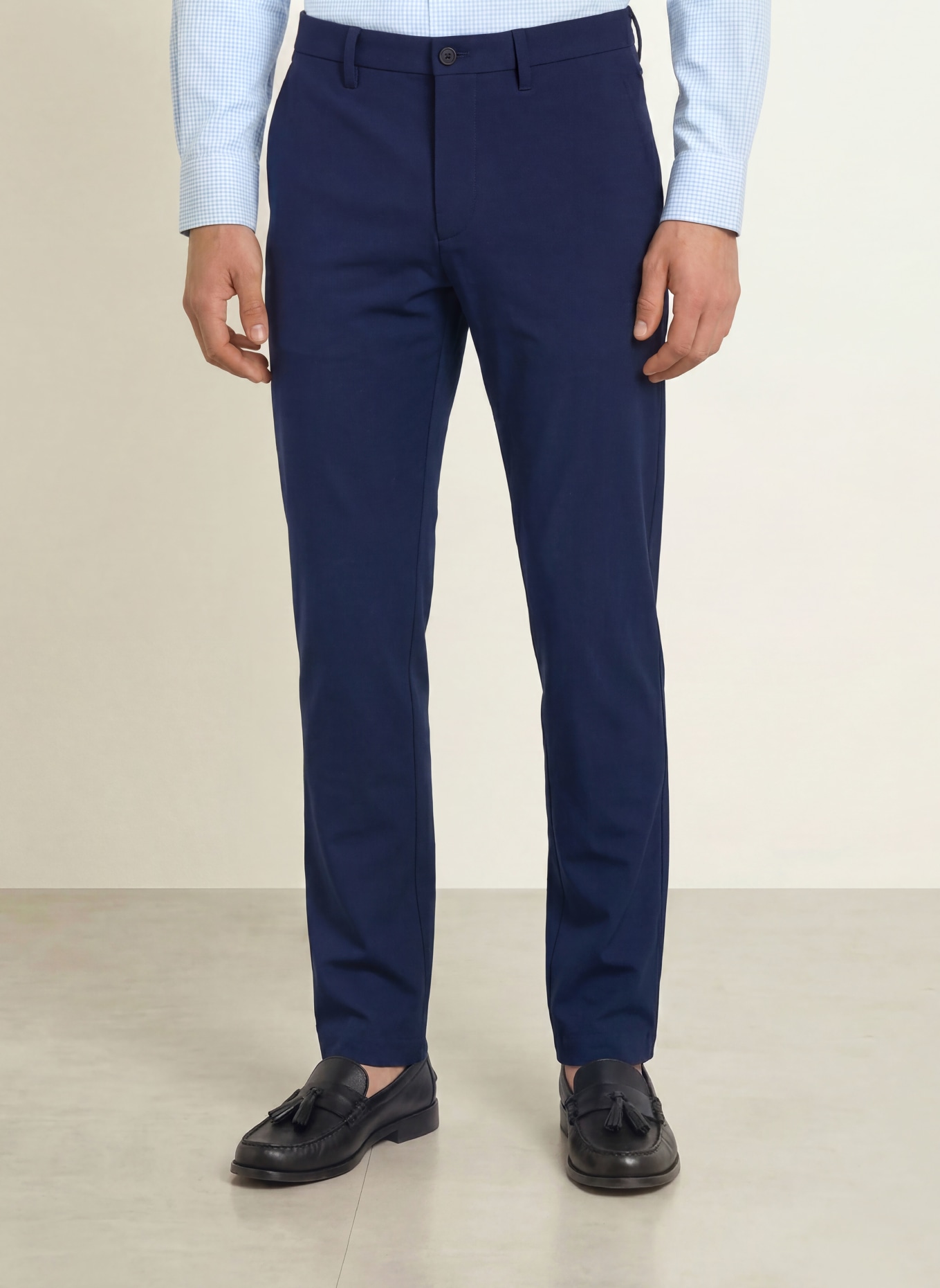 TOMMY HILFIGER Chino DENTON Straight Fit: MØRKEBLÅ