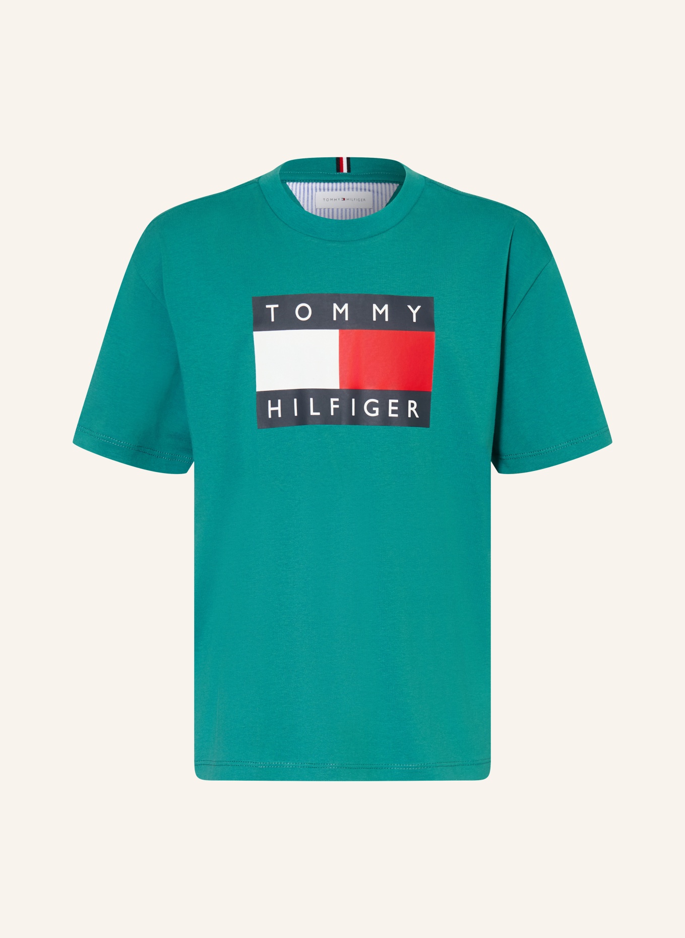 TOMMY HILFIGER T-shirt: BLEU PÉTROLE