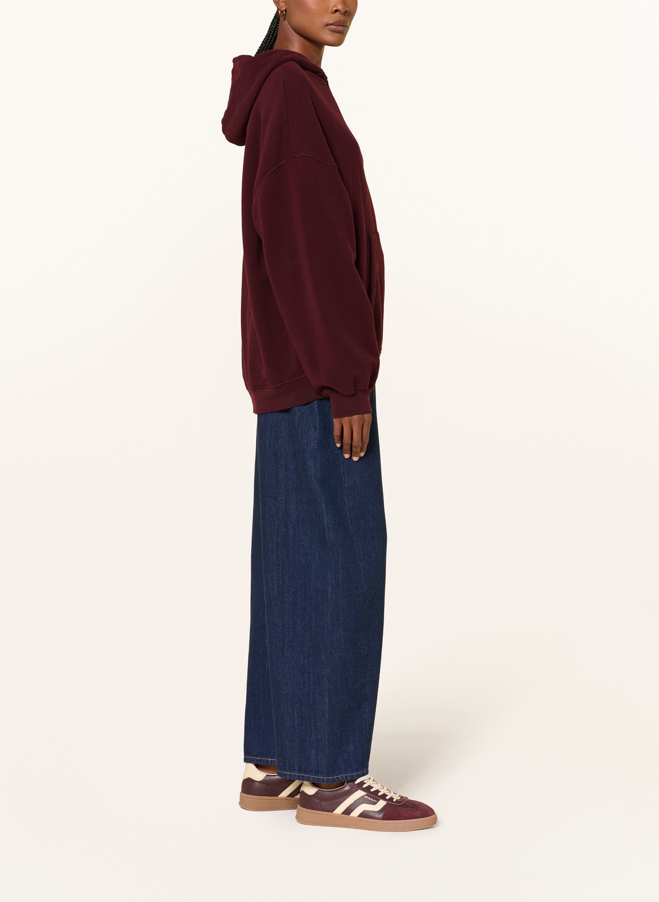 American Vintage Oversized hoodie ATUBAY: DONKERROOD